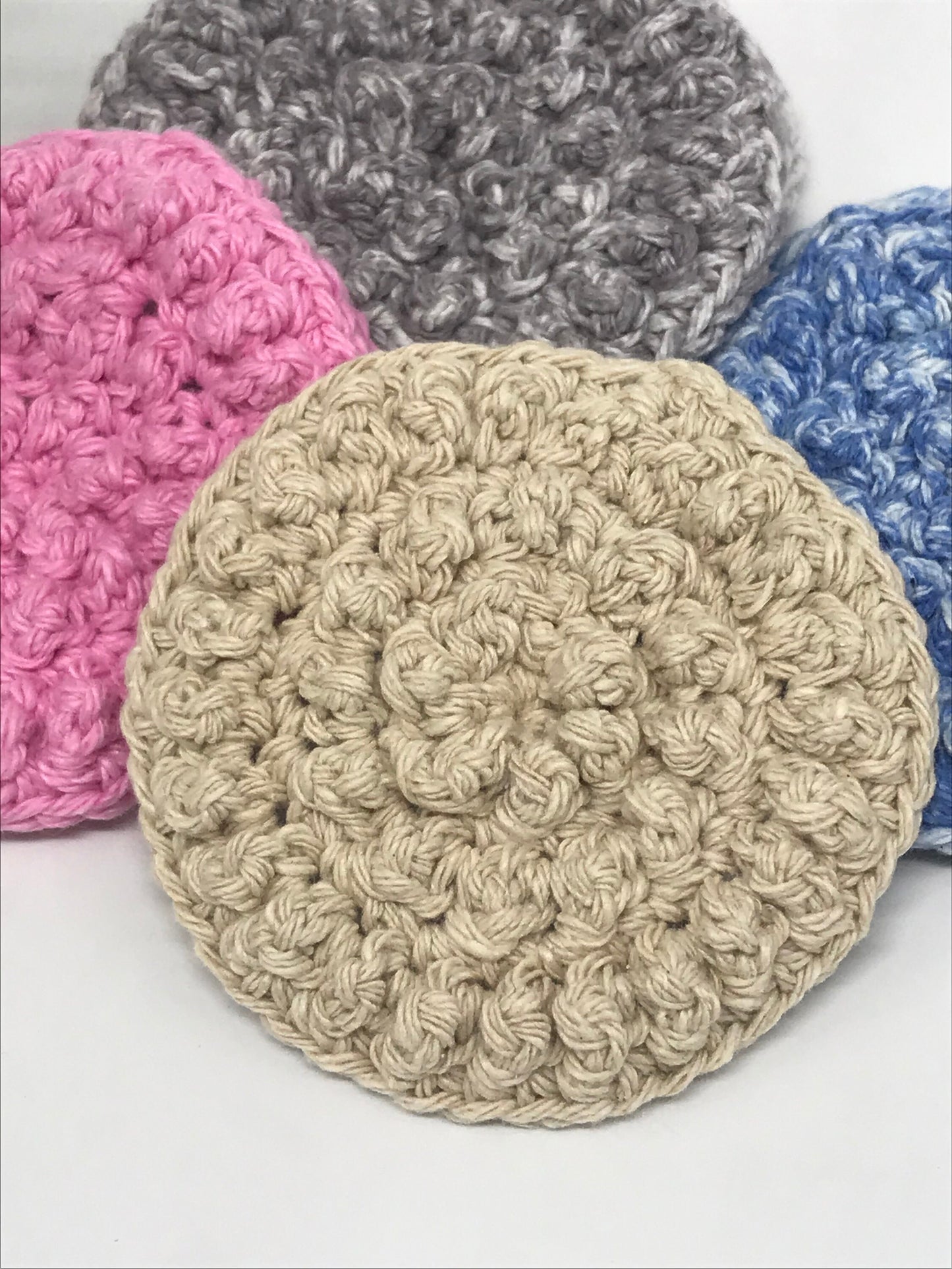 3 Exfoliating Pads for Face or Feet / Eco Friendly Facial Wash Cloth
