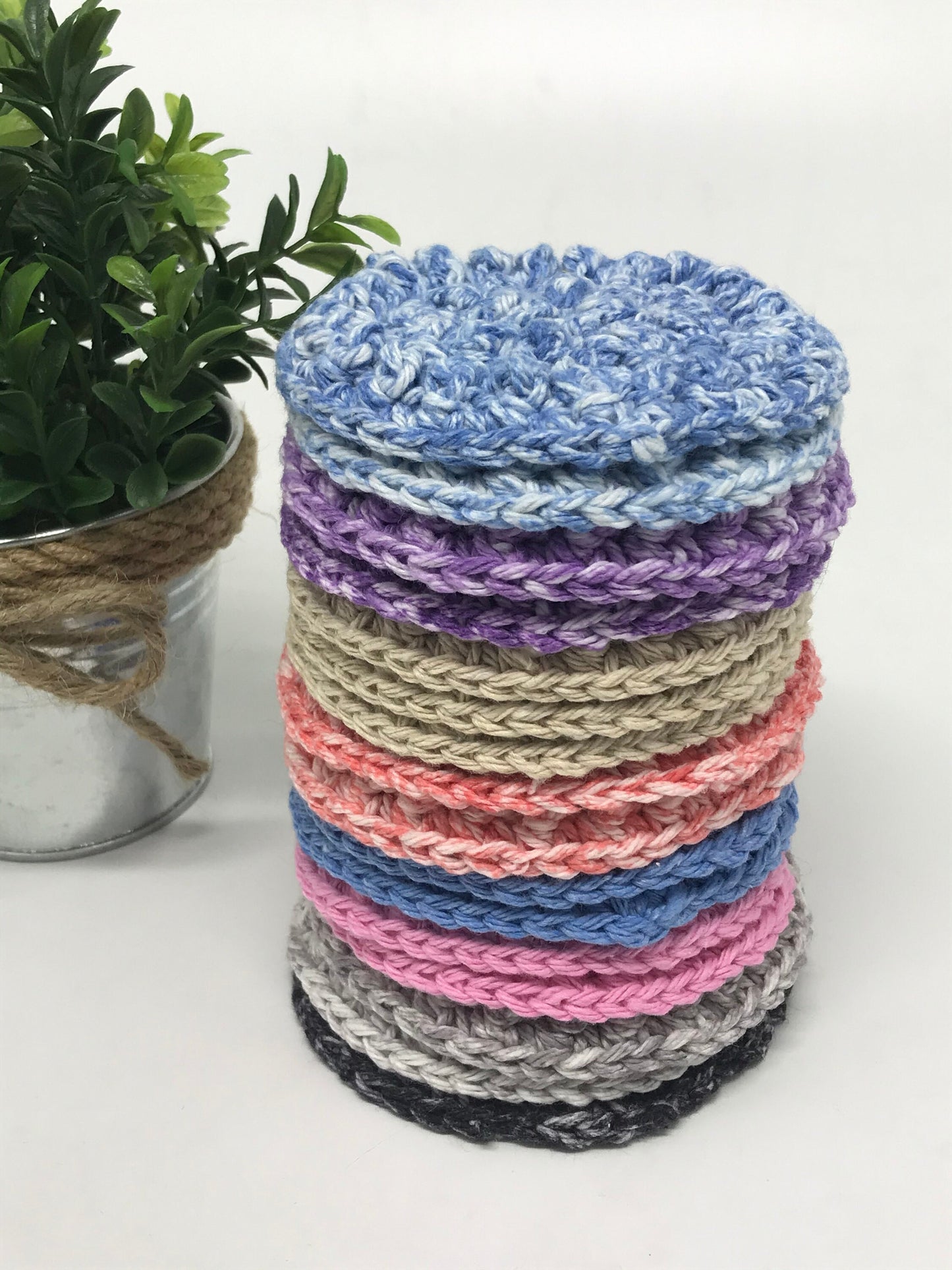 3 Exfoliating Pads for Face or Feet / Eco Friendly Facial Wash Cloth