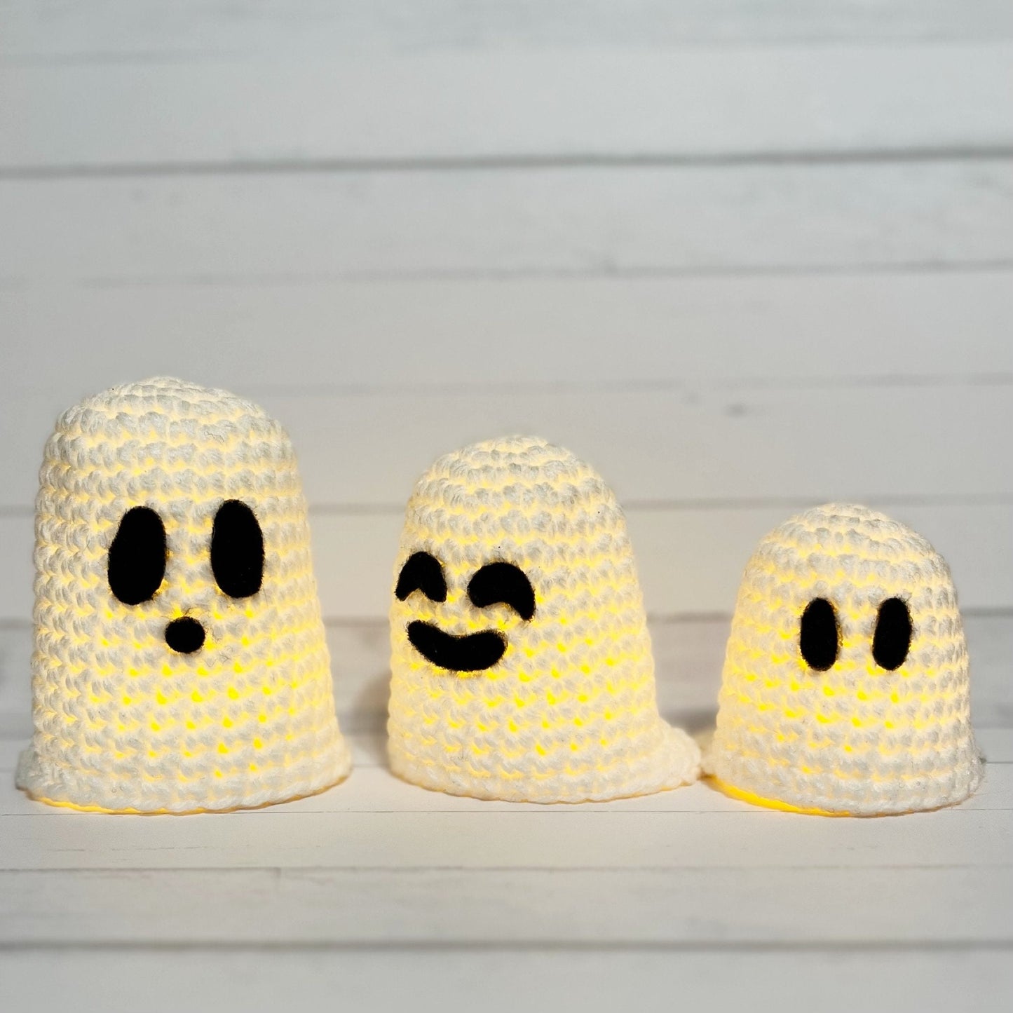 Ghost Family Tiered Tray Decor / Spooky Haunting Display / Light Up Halloween Decorations for Mantle or Table Top
