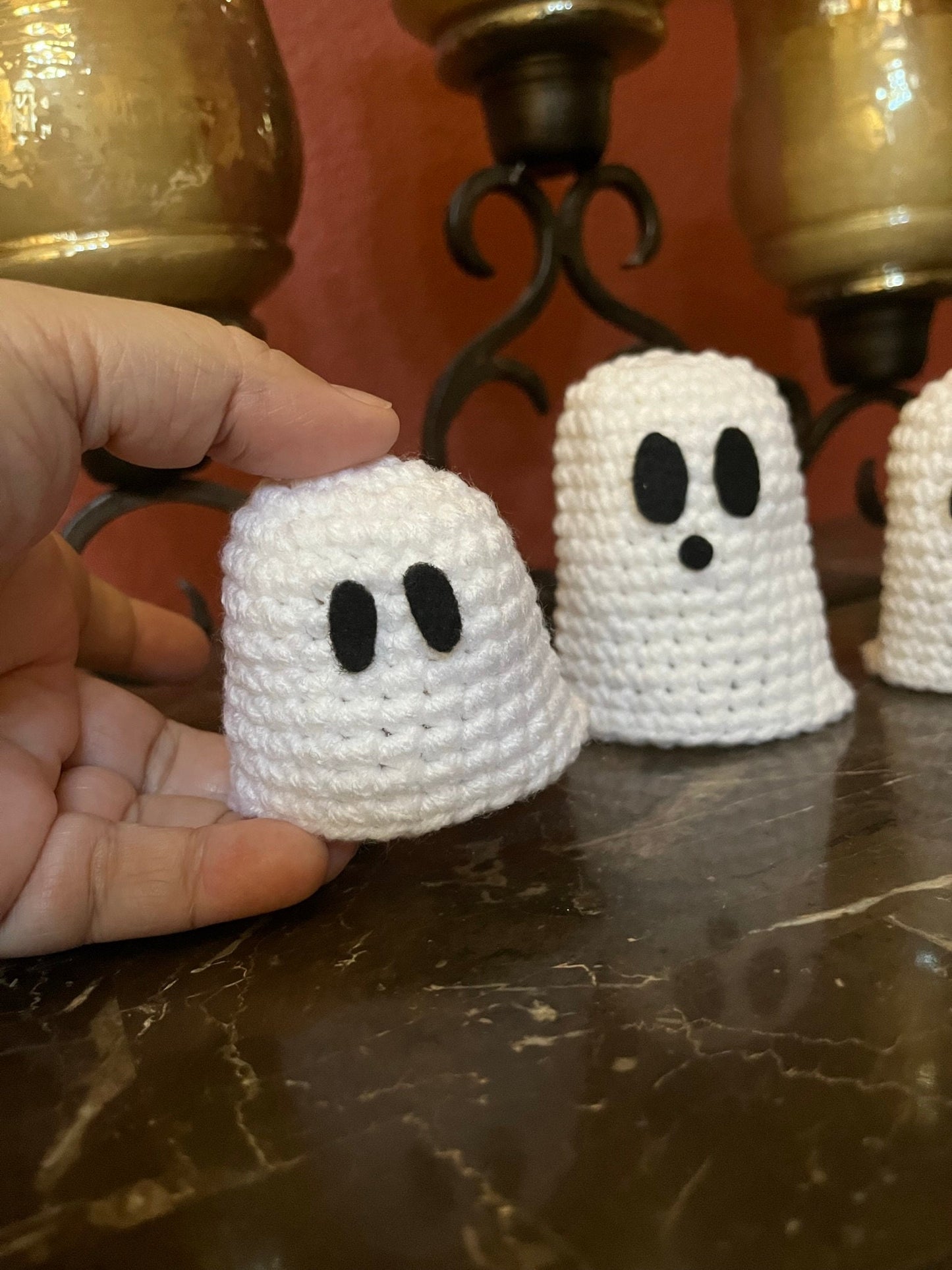 Ghost Family Tiered Tray Decor / Spooky Haunting Display / Light Up Halloween Decorations for Mantle or Table Top