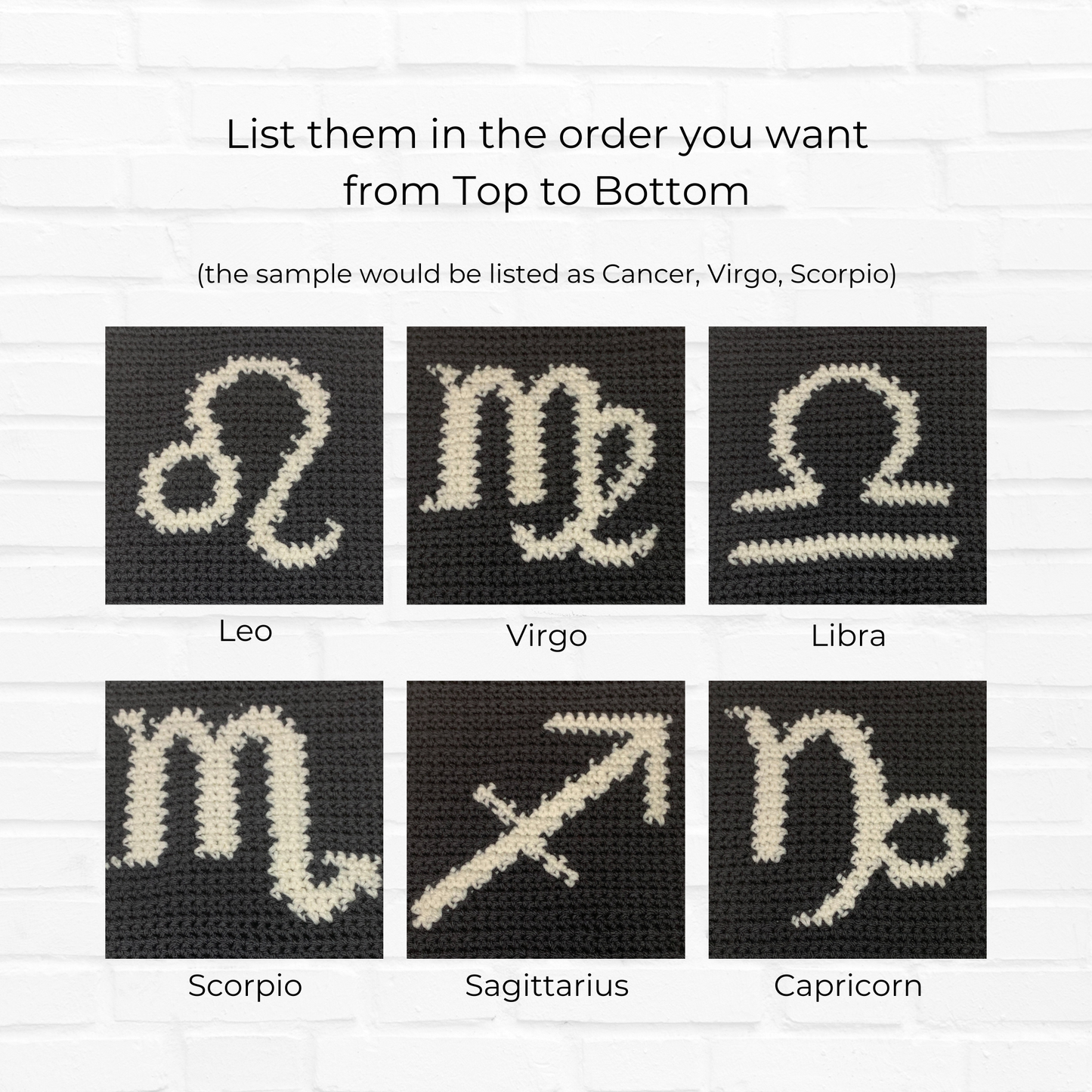 Sun Moon and Rising Astrology Wall Hanging / Zodiac Sign Wall Decor