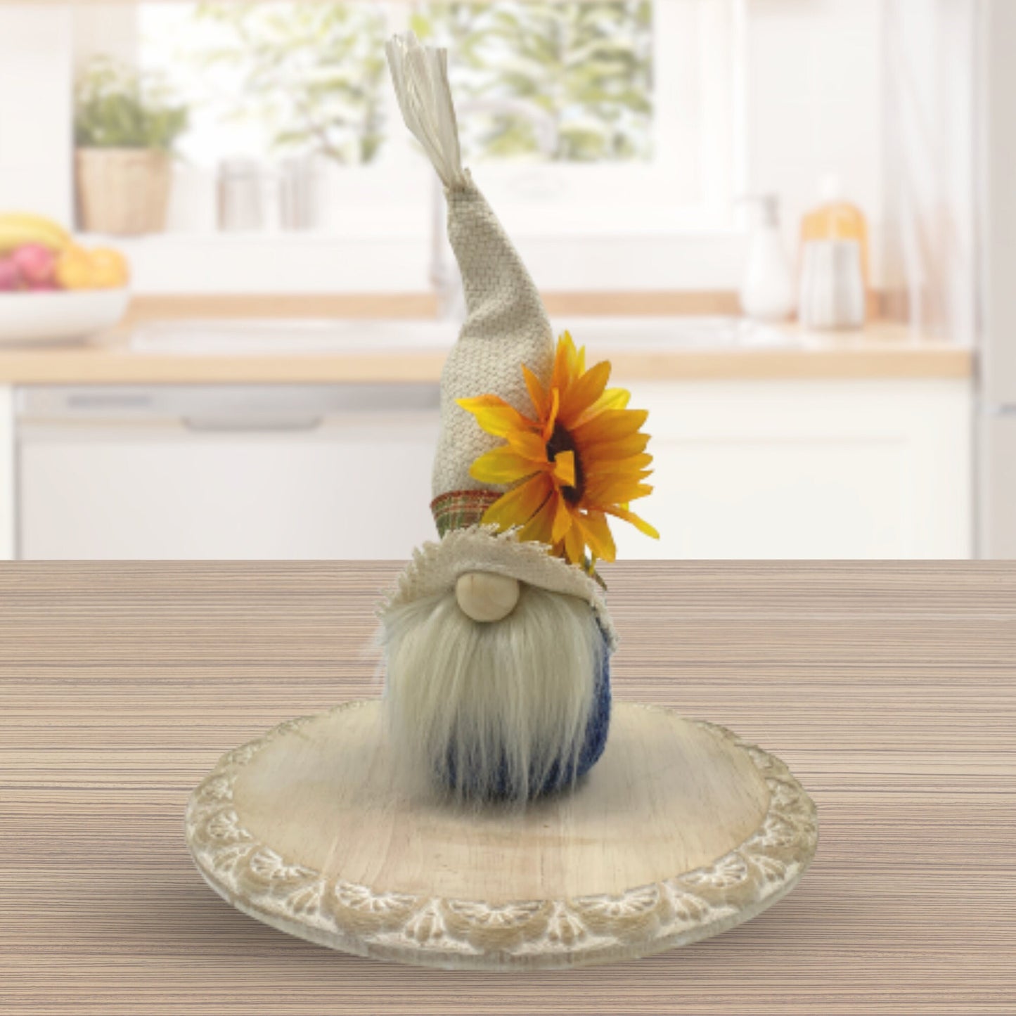 Fall Sunflower Gnome / Autumn Tiered Tray Decor / Fall Table Decorations