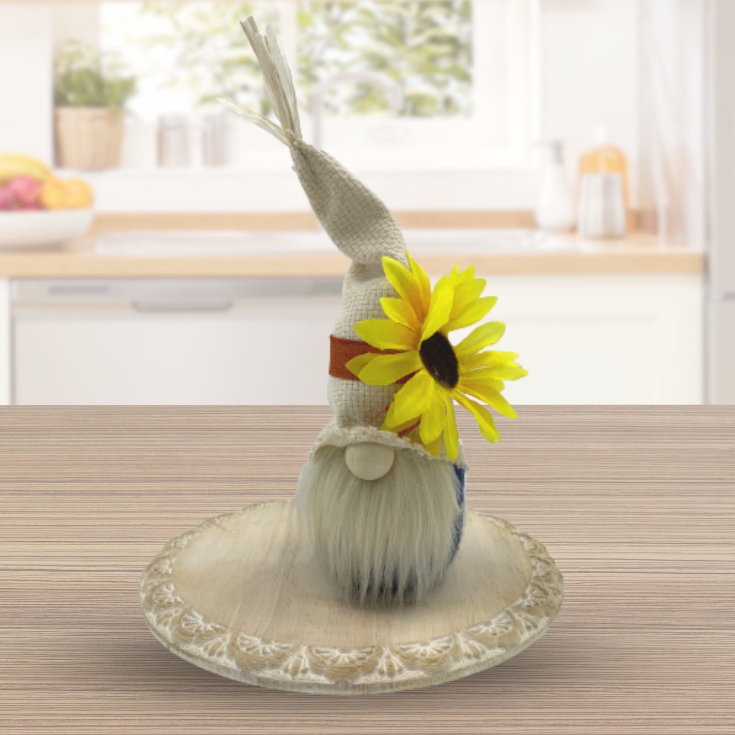 Fall Sunflower Gnome / Autumn Tiered Tray Decor / Fall Table Decorations