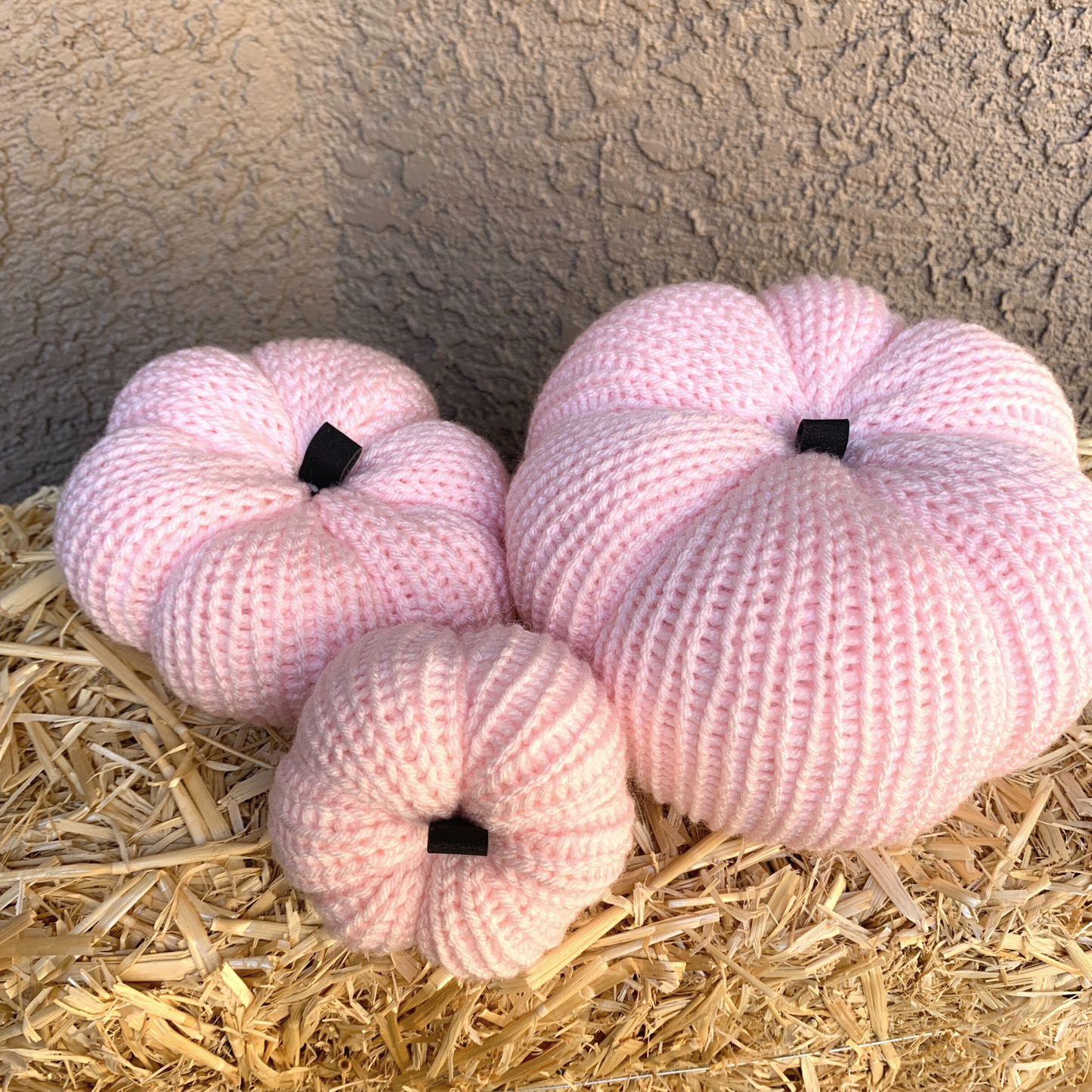 Pink Fall Pumpkins / Autumn Tiered Tray Decor / Rustic Farmhouse Decorations / Breast Cancer Awareness decorations