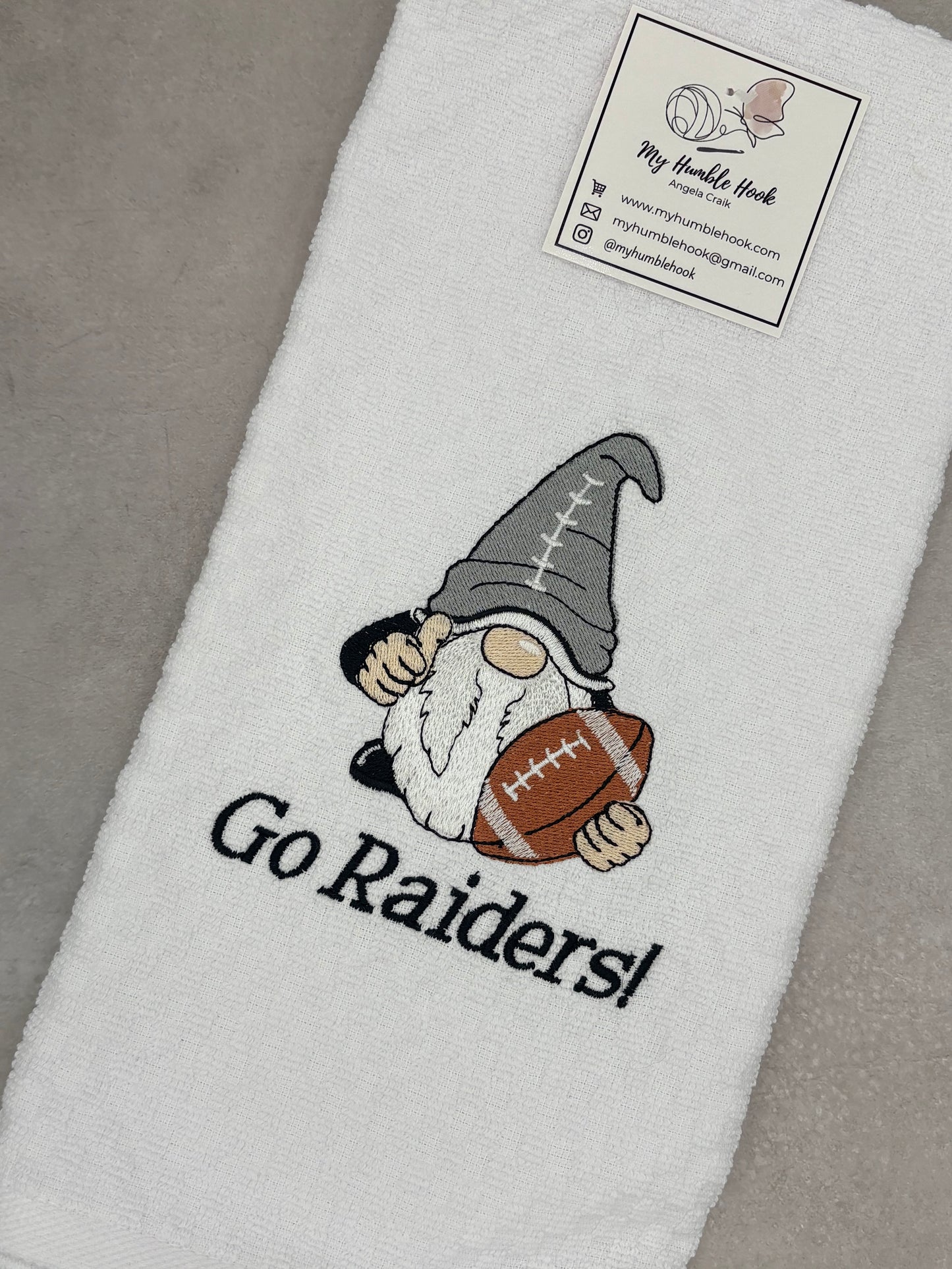 Go Raiders! Football Gnome Kitchen Towel