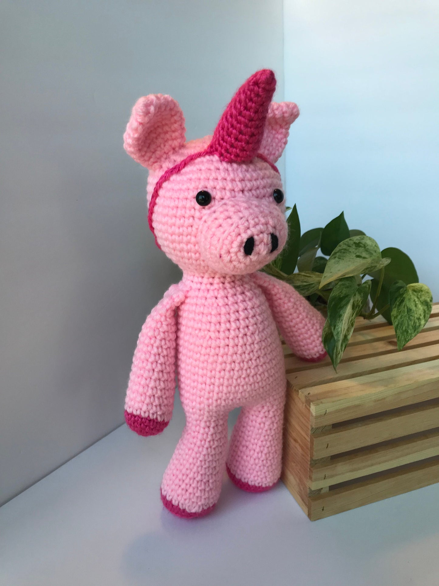 Pig Stuffed Animal / Piggycorn Stuffed Toy Pig