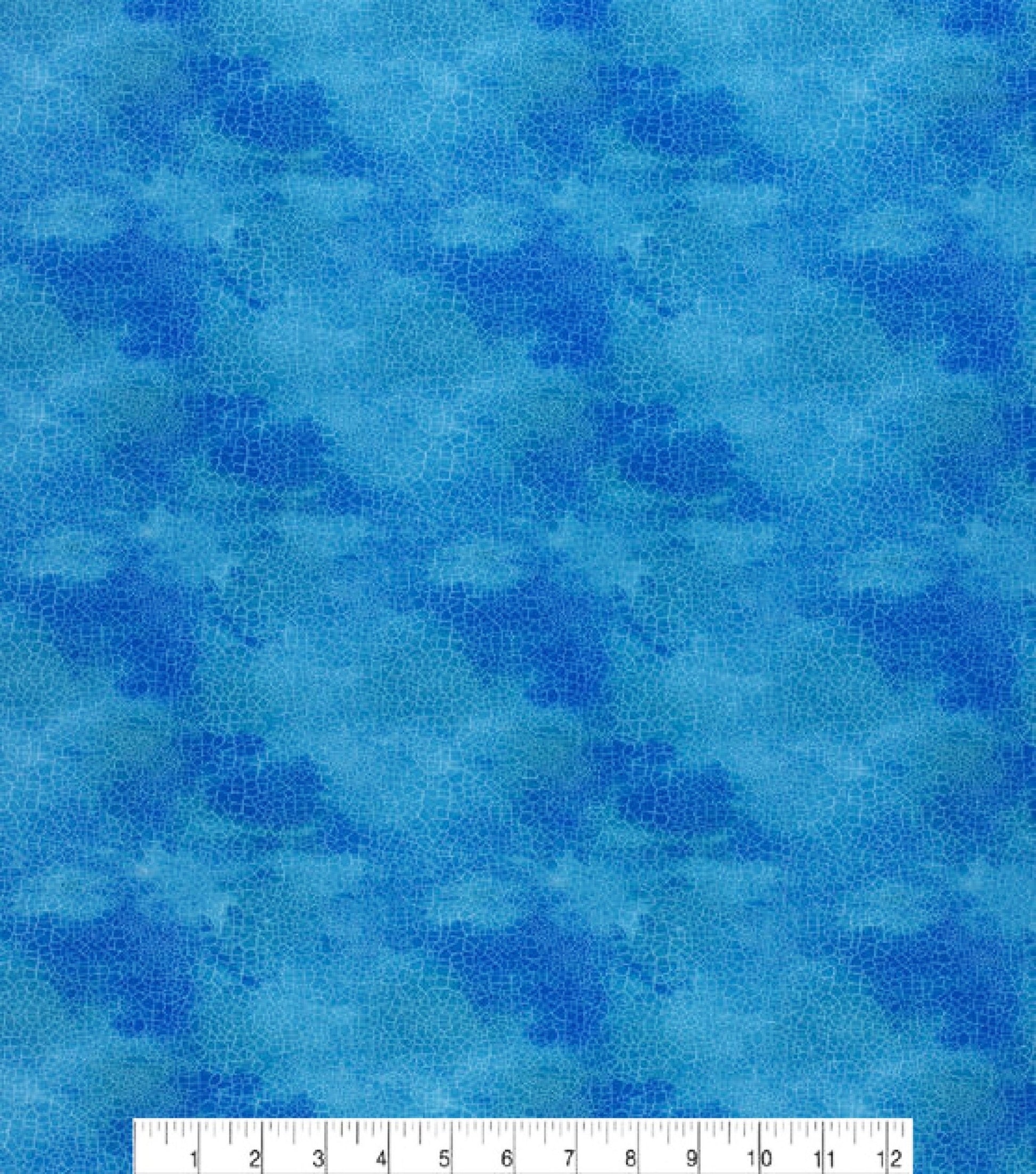 Light Blue Watercolor Fabric / Quilt Cotton / 100% Cotton Fabric / 44" wide bolt