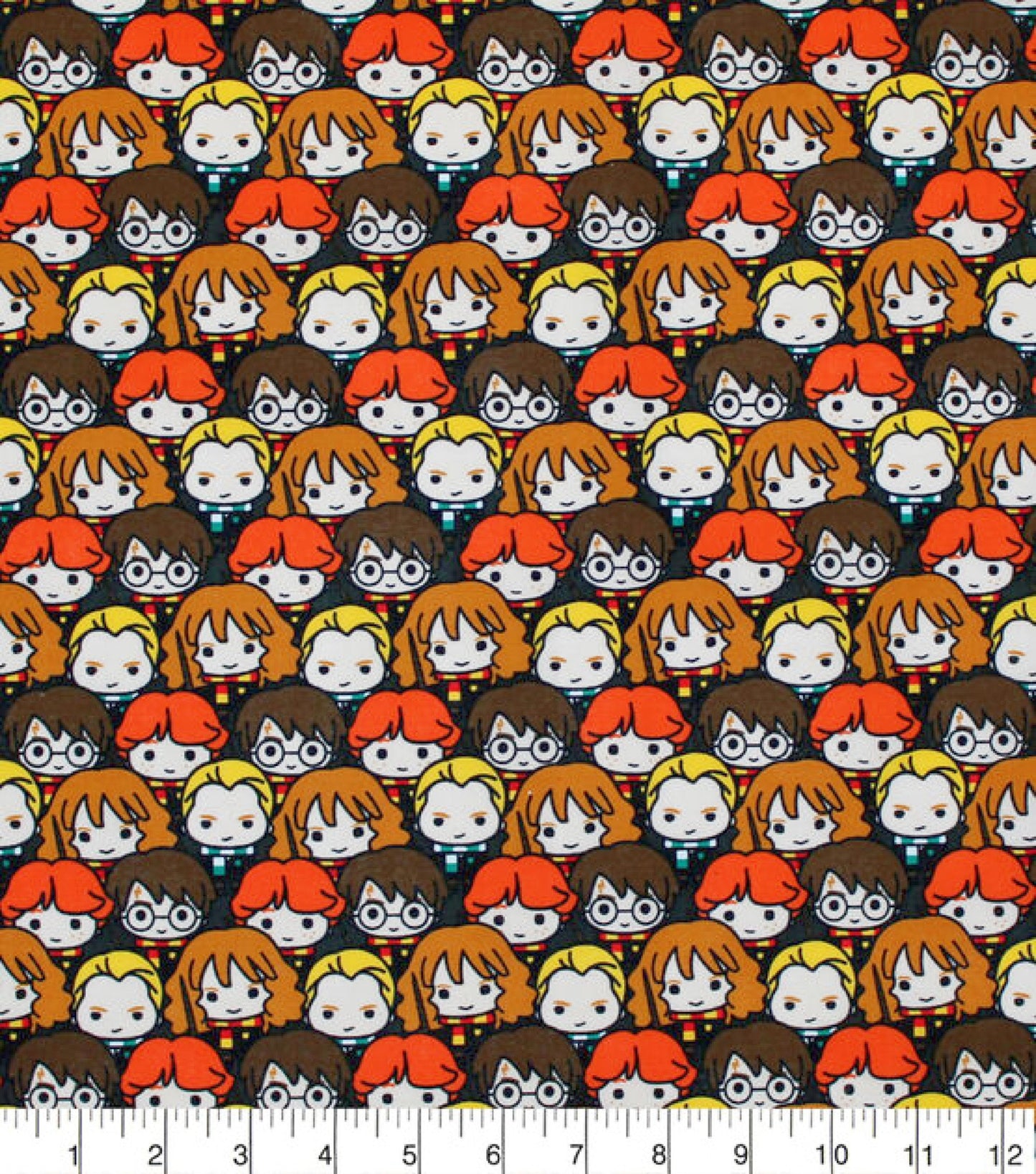 Harry Potter Cotton Fabric Kawaii Characters / Quilt Cotton / 100% Cotton Fabric / 44" wide bolt