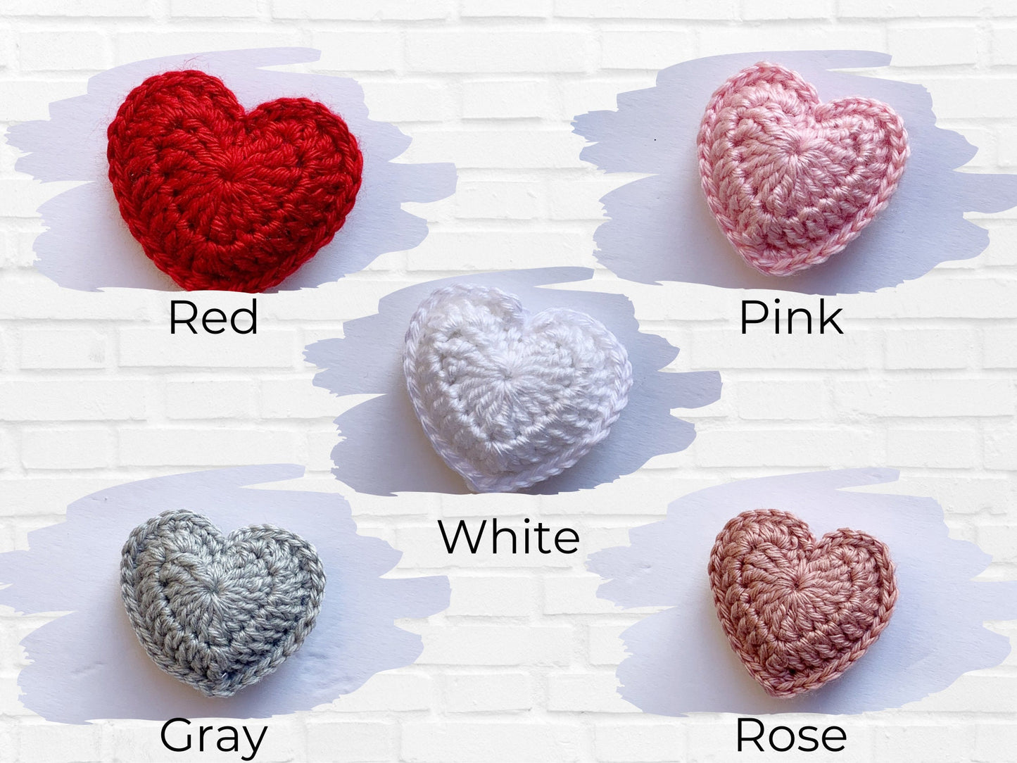 Puffy Heart Garland / Nursery Decor / Home & Office Holiday decoration / Crochet Heart / Baby and Bridal Shower Decorations