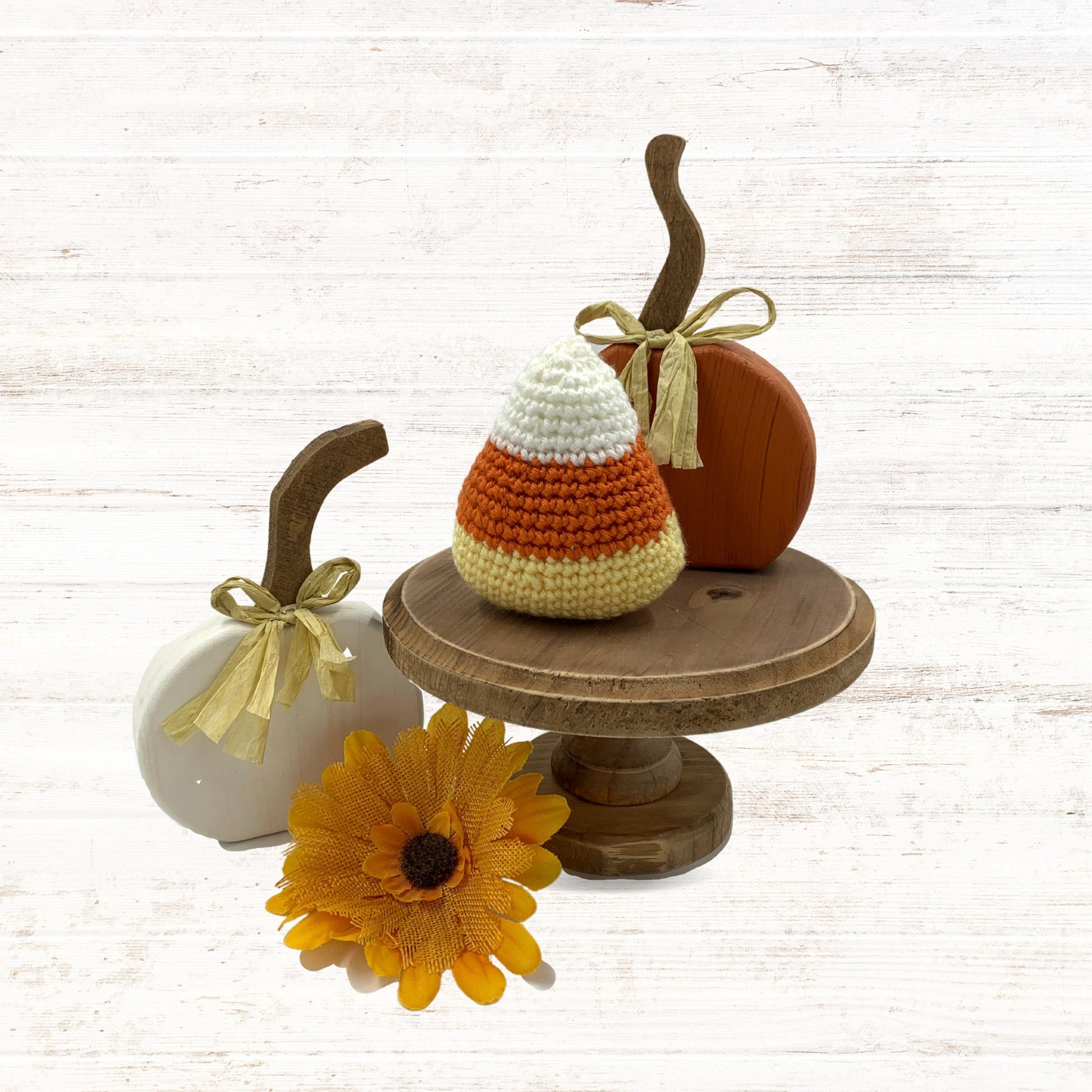 Halloween Candy Plushie / Fall Tiered Tray Decor / Rustic Farmhouse Decorations