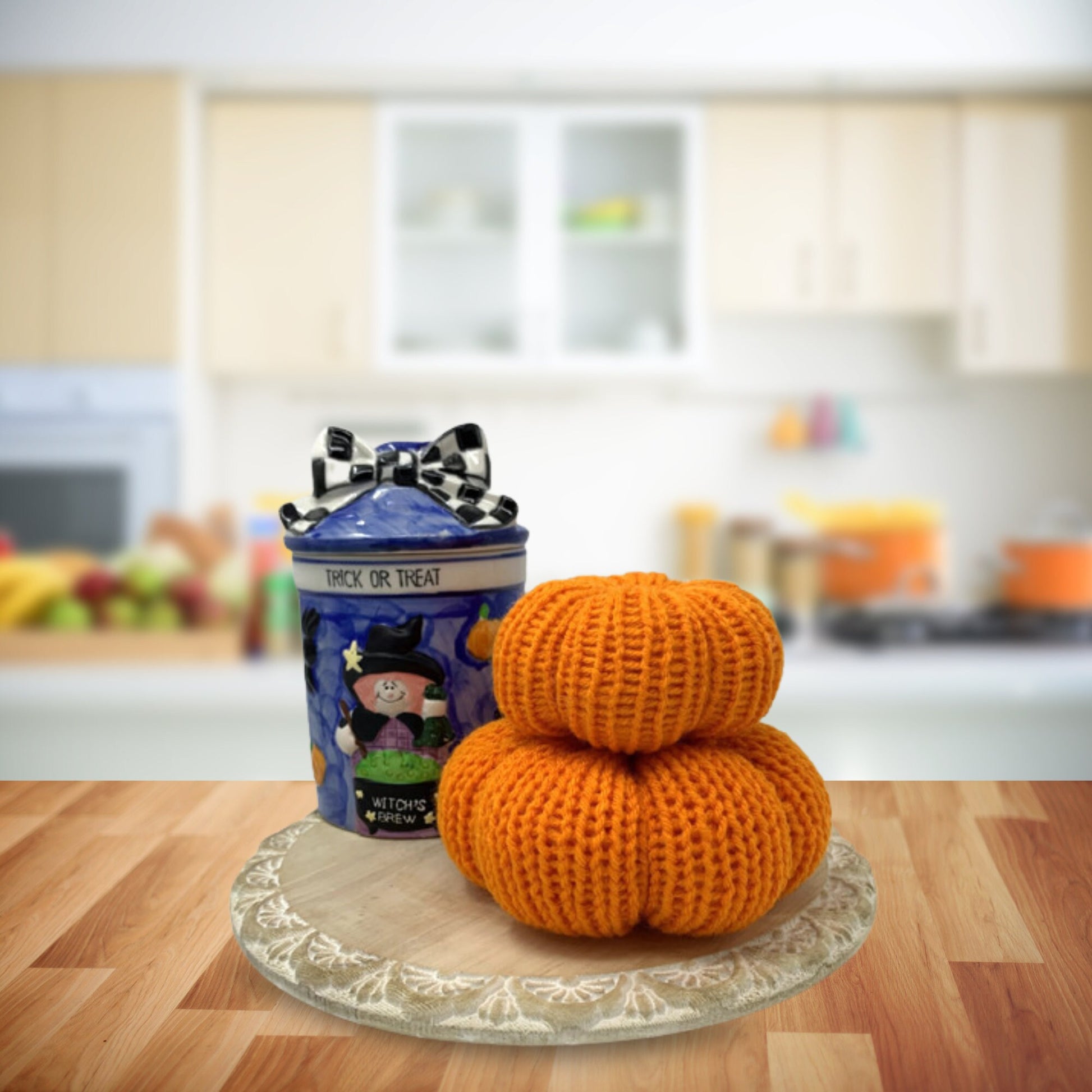 Fall Pumpkin Stacks / Autumn Tiered Tray Decor / Rustic Farmhouse Decorations