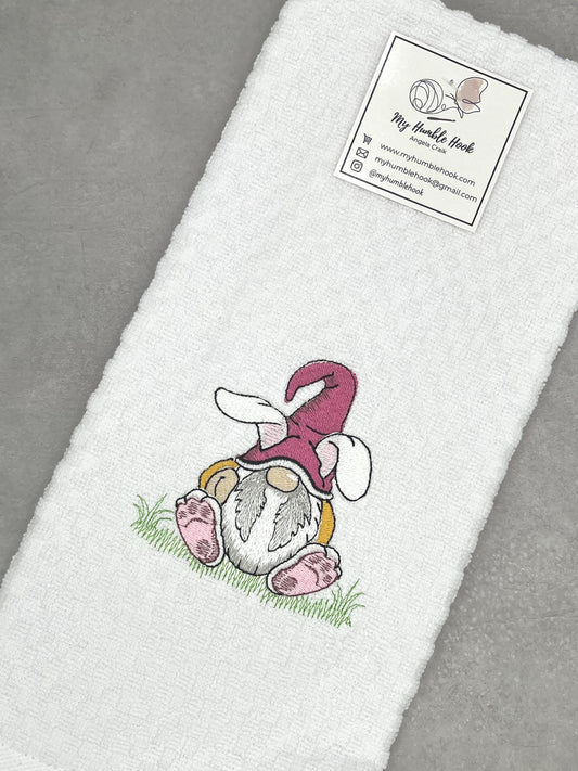 Easter Bunny Gnome Kitchen Towel