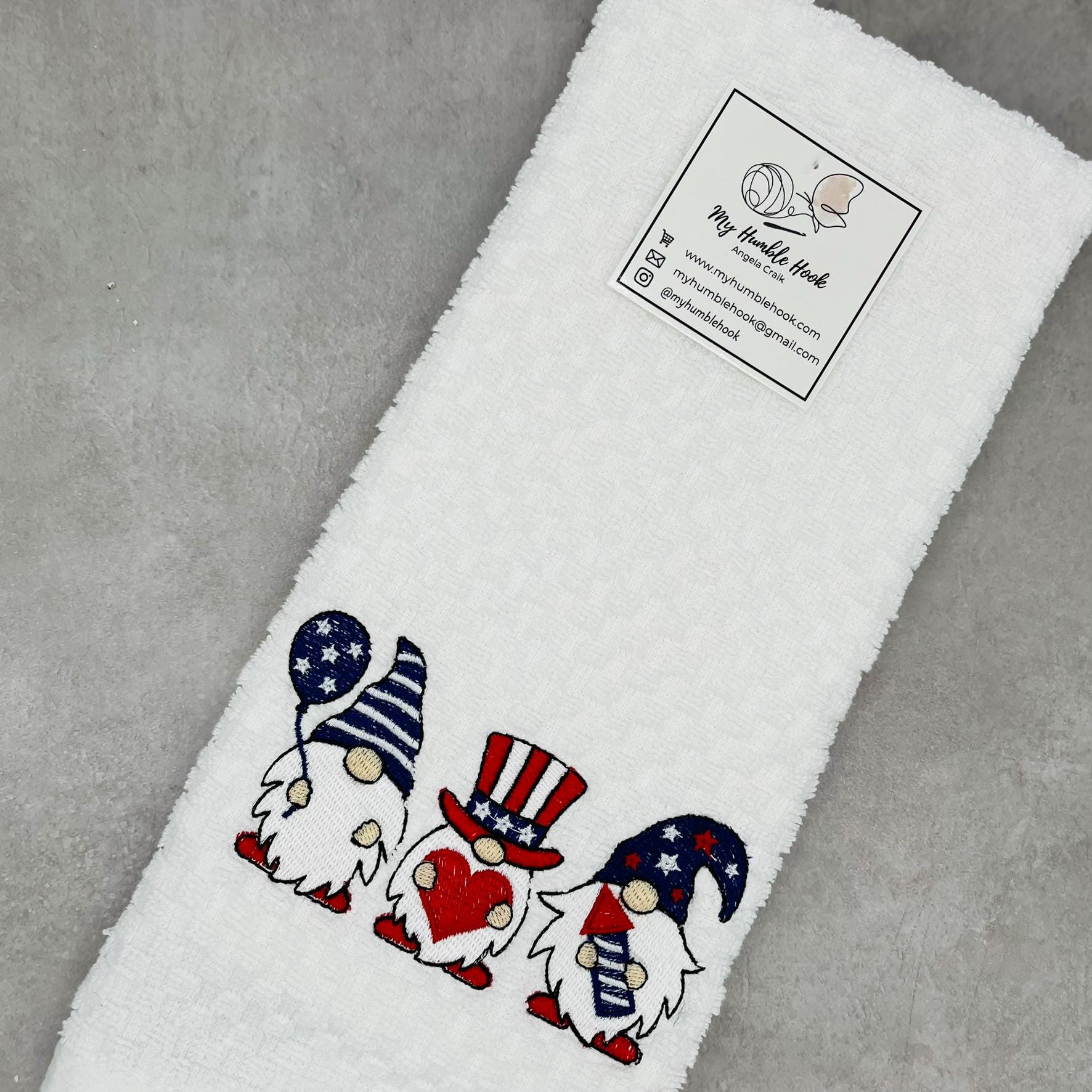 4th of July Patriotic Gnome Trio Kitchen Towel