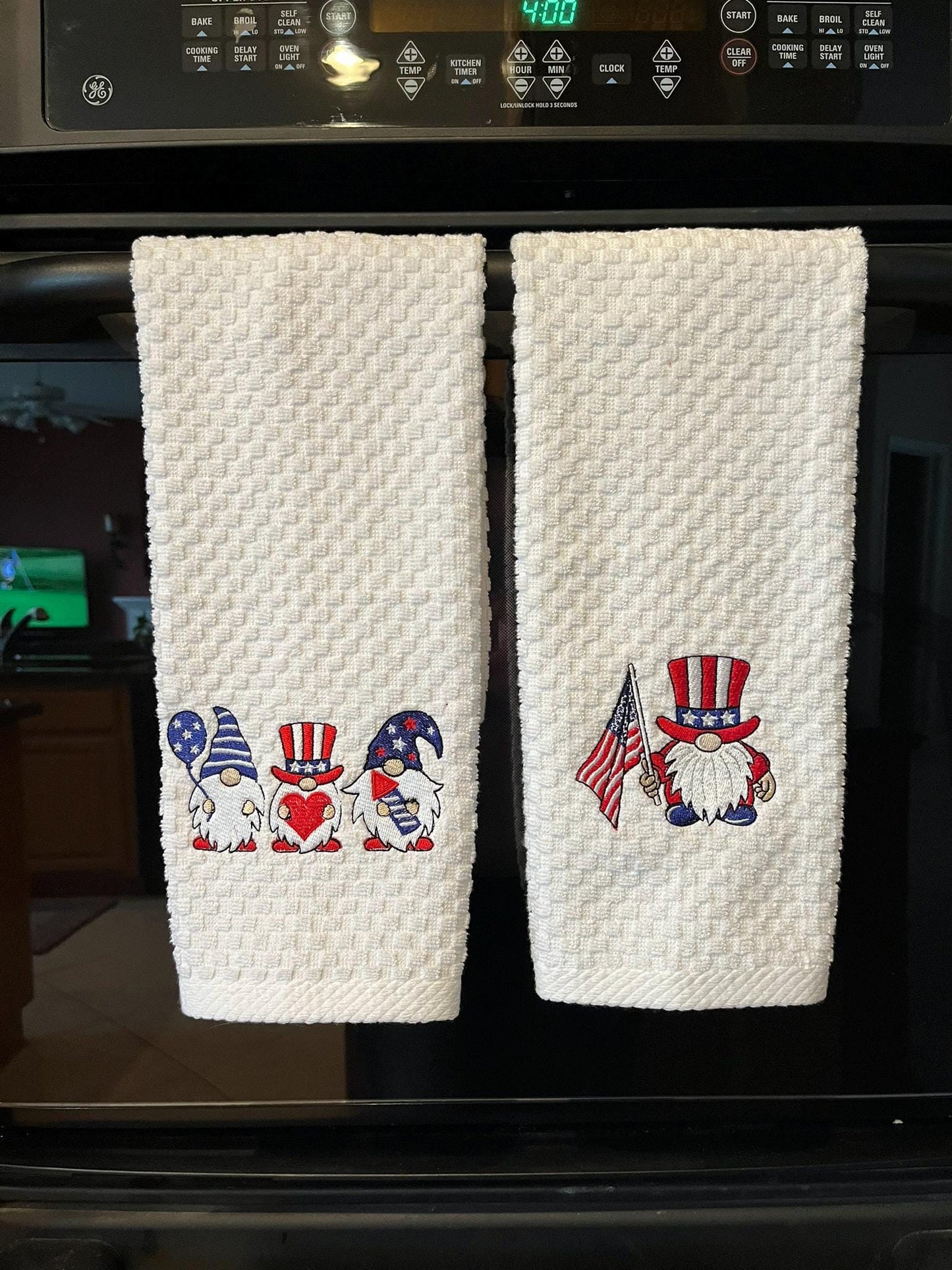 4th of July Patriotic Gnome Trio Kitchen Towel
