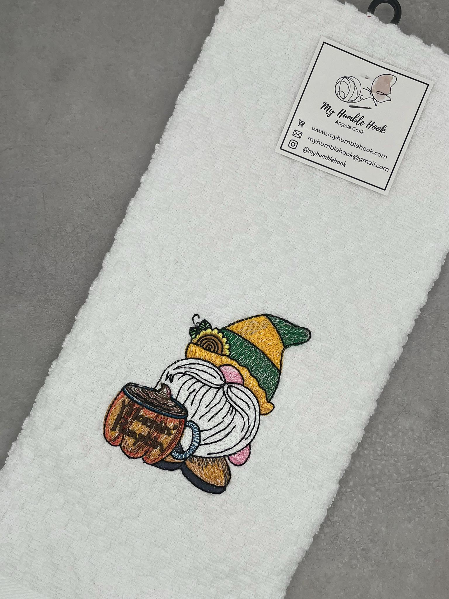 Mornin Pumpkin Gnome Fall Kitchen Towel