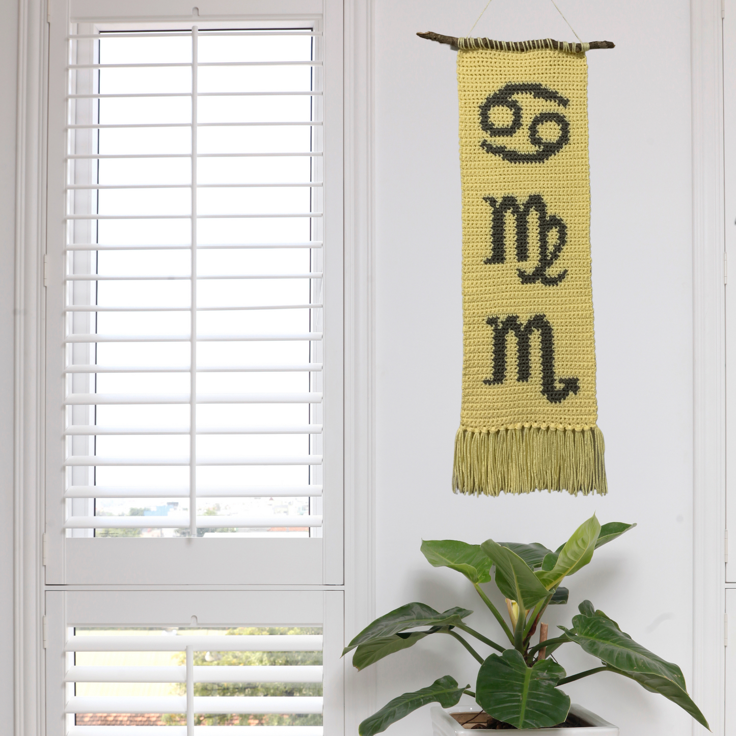 Sun Moon and Rising Astrology Wall Hanging / Zodiac Sign Wall Decor