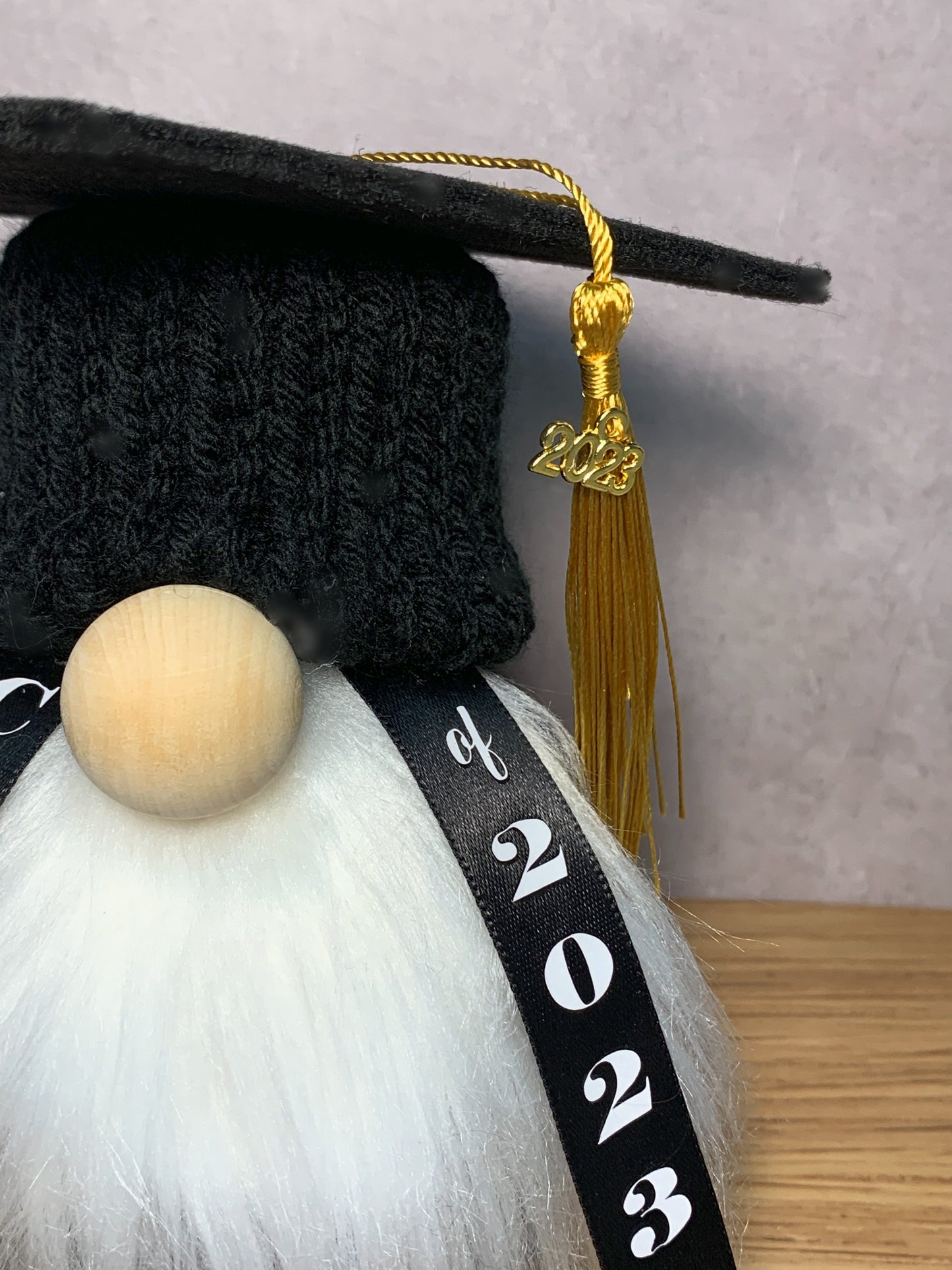 Graduation Gnome with Black Class of 2023 Sash