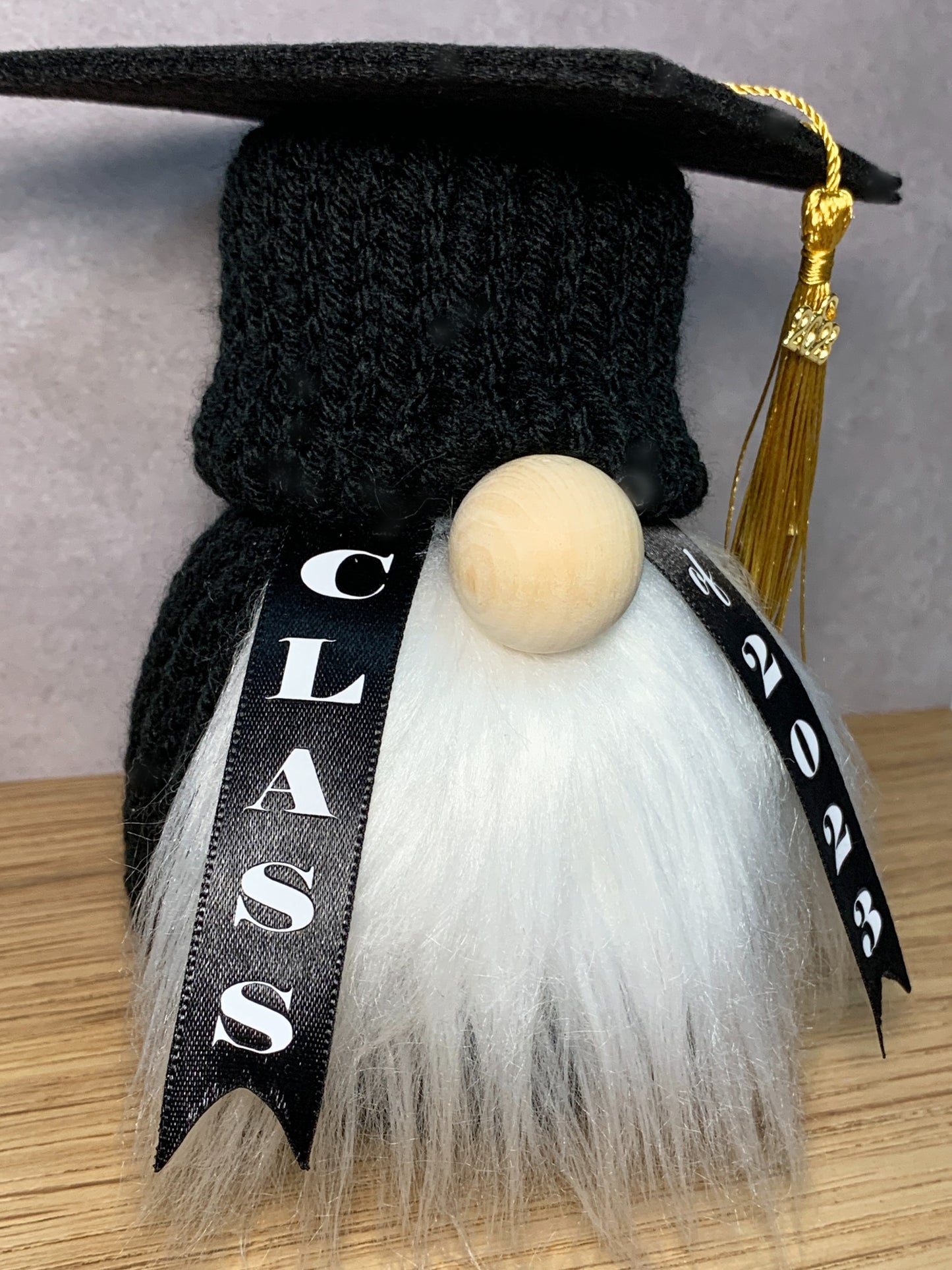 Graduation Gnome with Black Class of 2023 Sash