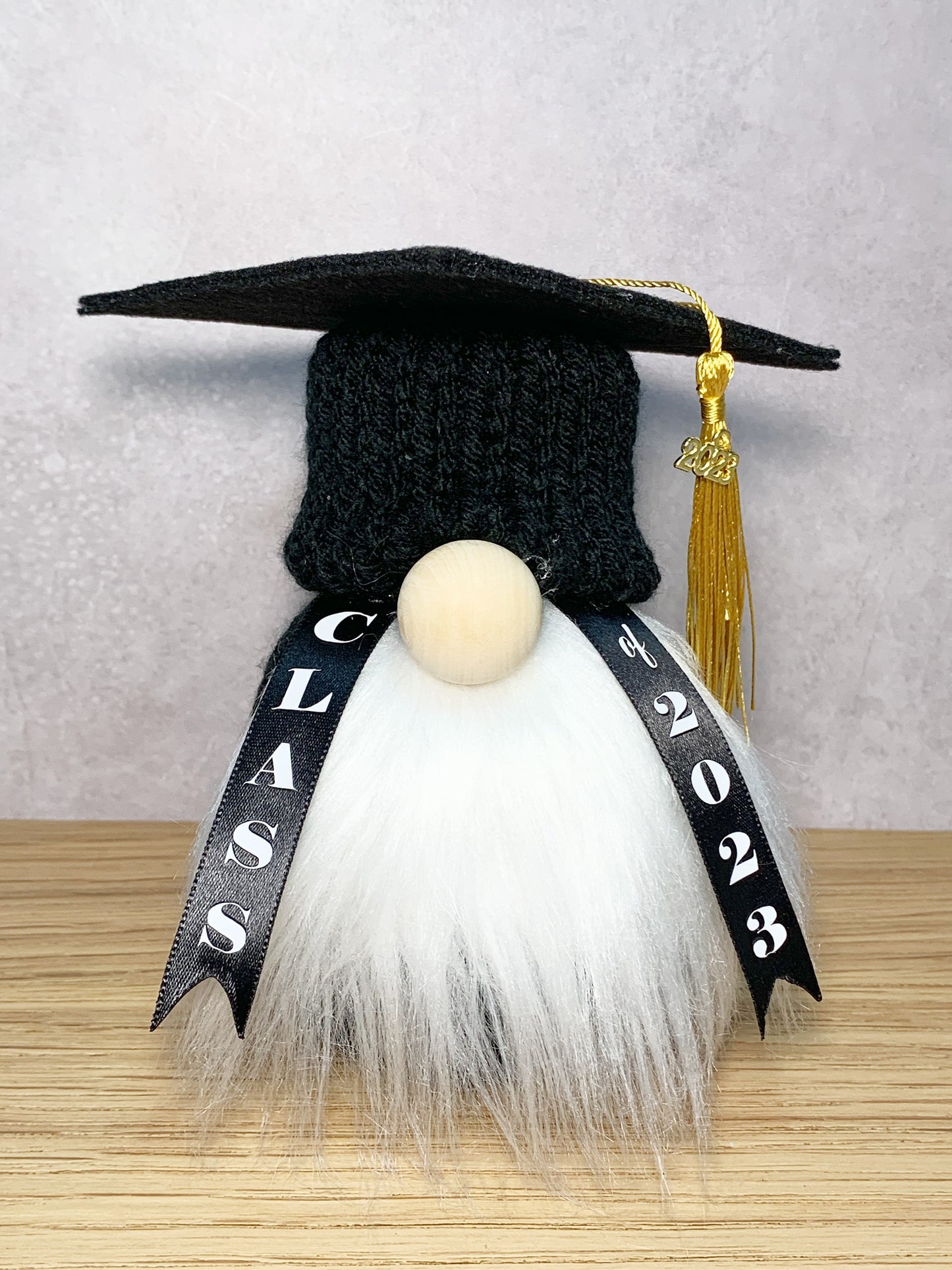 Graduation Gnome with Black Class of 2023 Sash