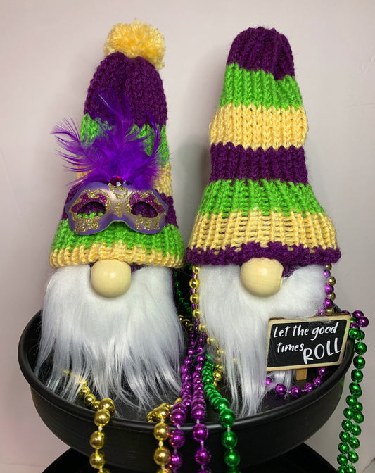 Mardi Gras Gnome / Fat Tuesday Decor / New Orleans Party Gnome