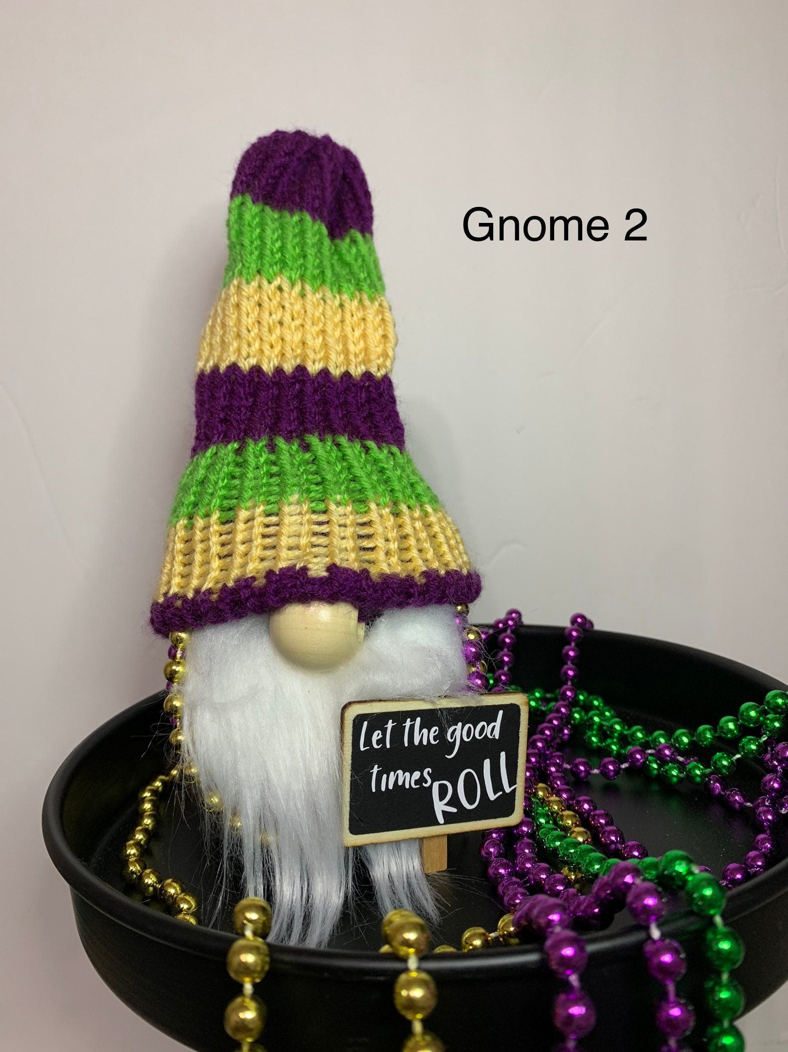 Mardi Gras Gnome / Fat Tuesday Decor / New Orleans Party Gnome