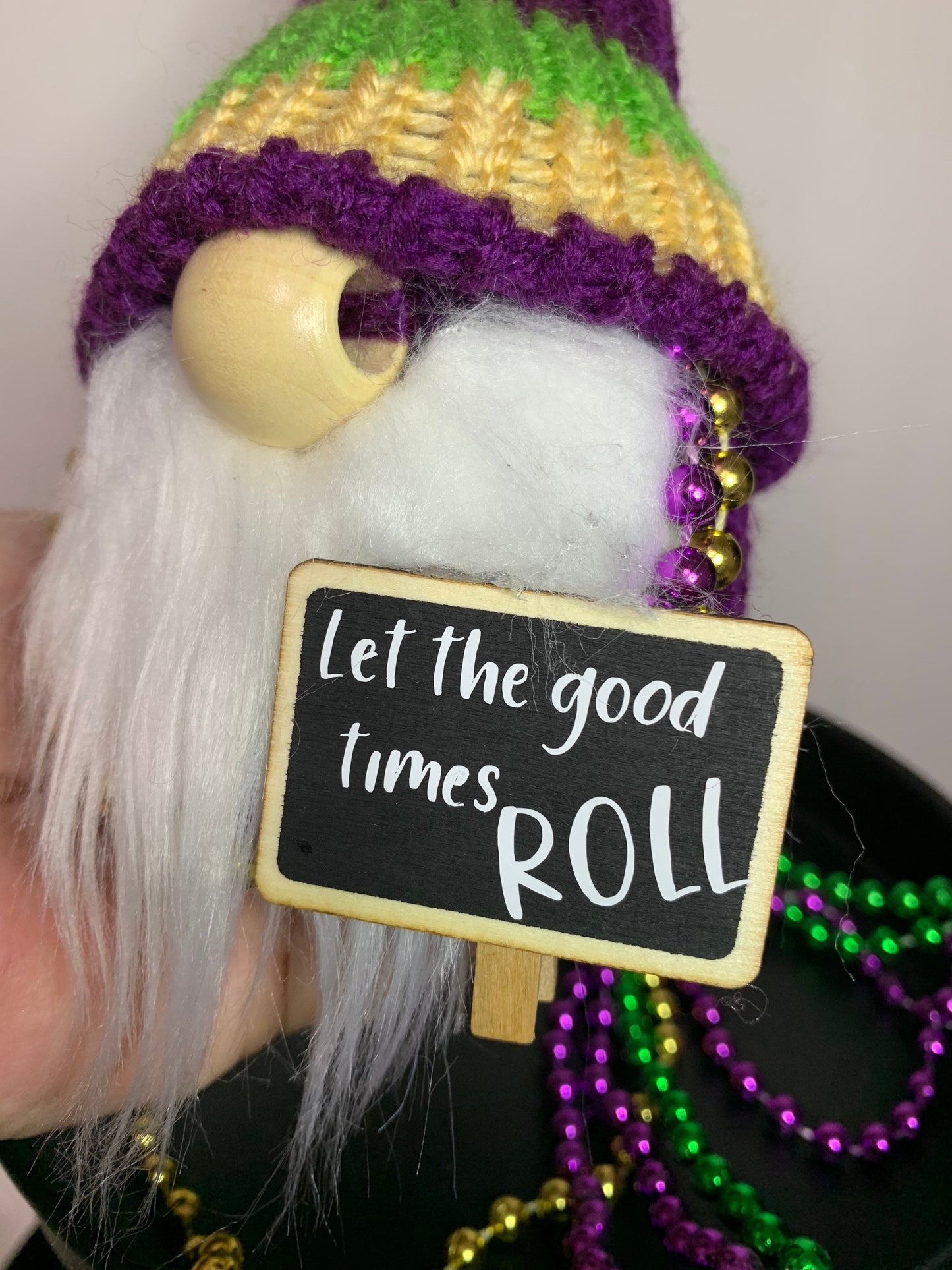 Mardi Gras Gnome / Fat Tuesday Decor / New Orleans Party Gnome