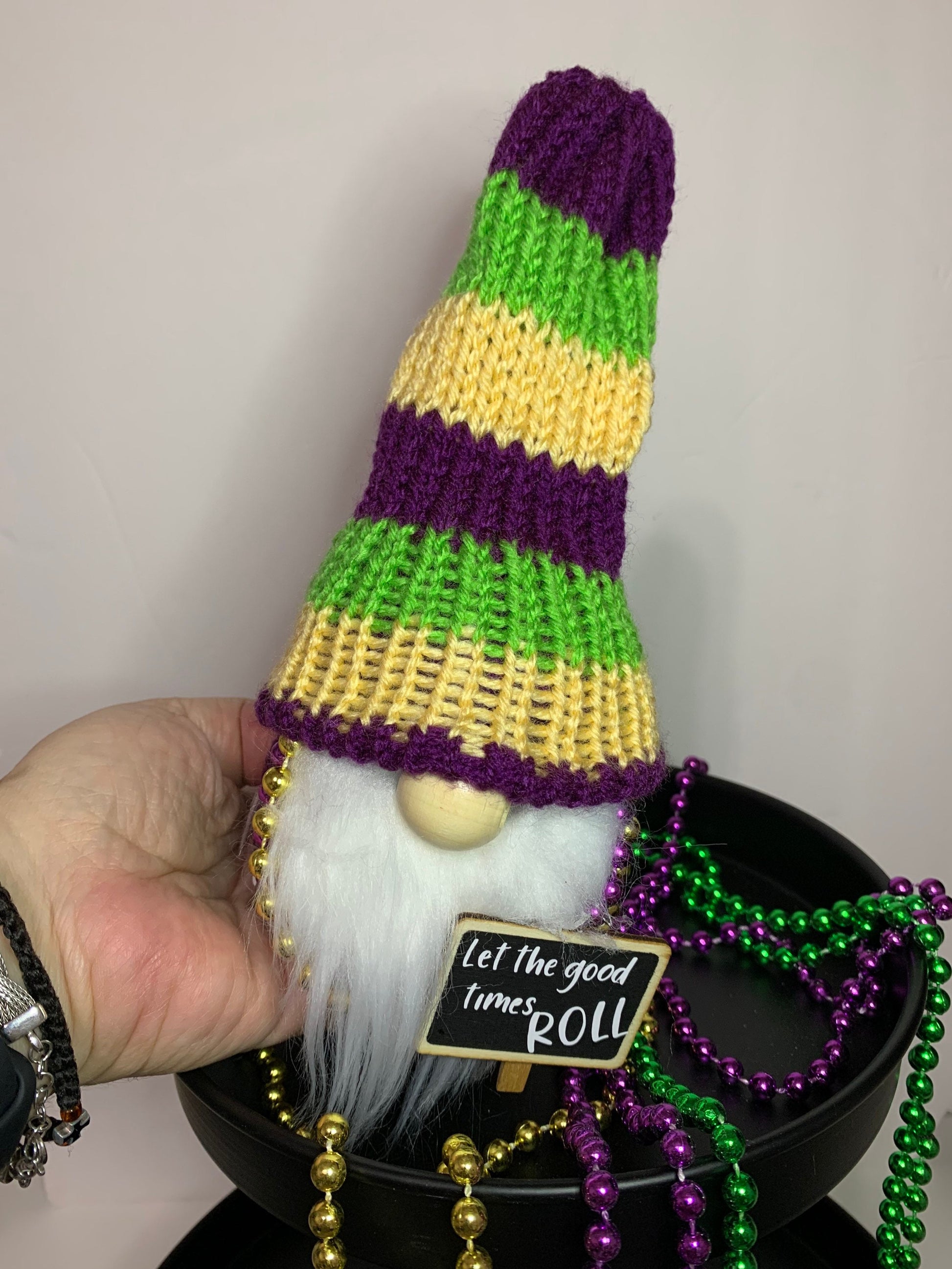 Mardi Gras Gnome / Fat Tuesday Decor / New Orleans Party Gnome