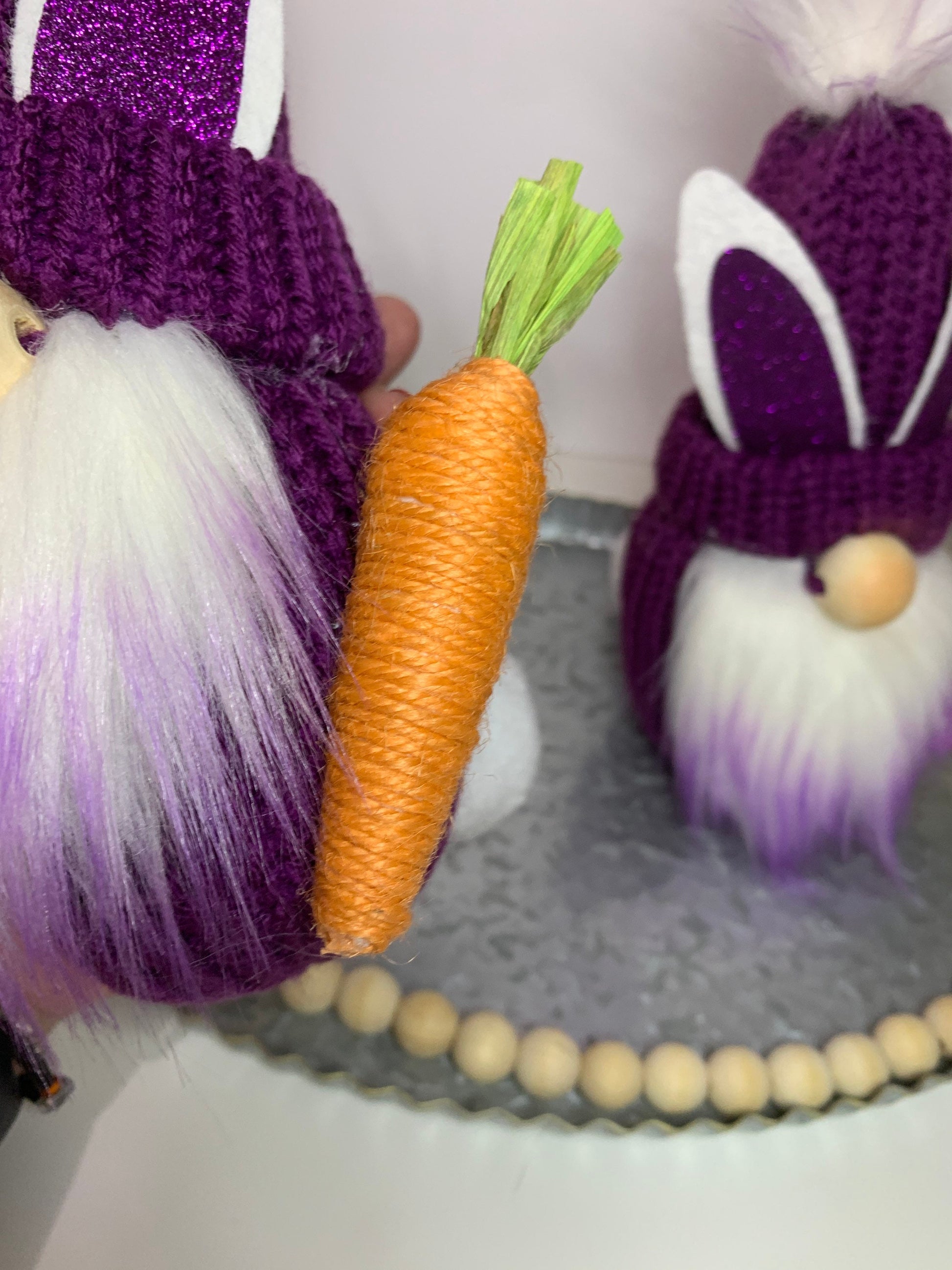 Easter Farmhouse Gnome / Tiered Tray Decor / Rustic Spring Gnome / Bunny Rabbit Gnome