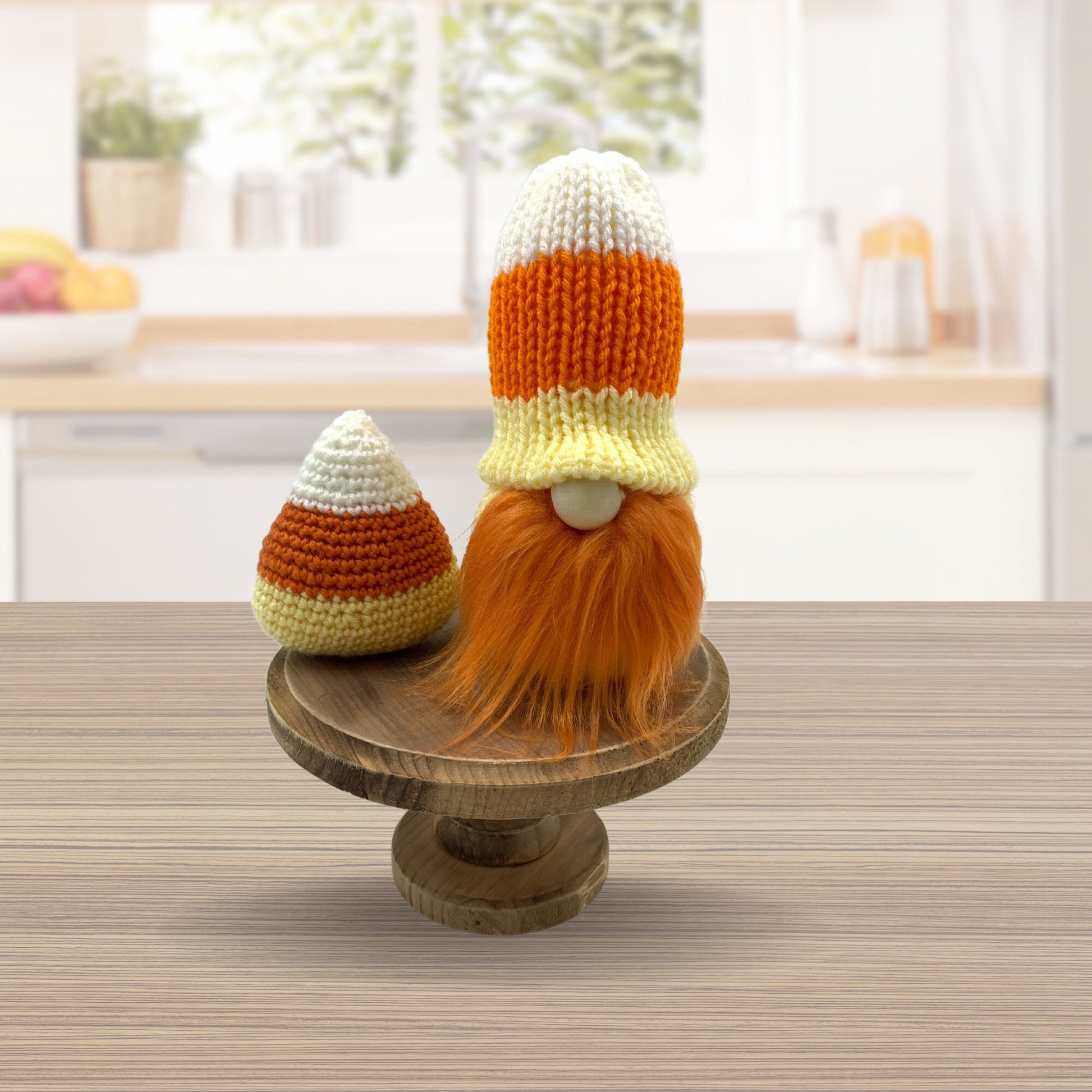 Halloween Candy Gnome / Spooky Season Tiered Tray Decor / Candy Corn Decorations