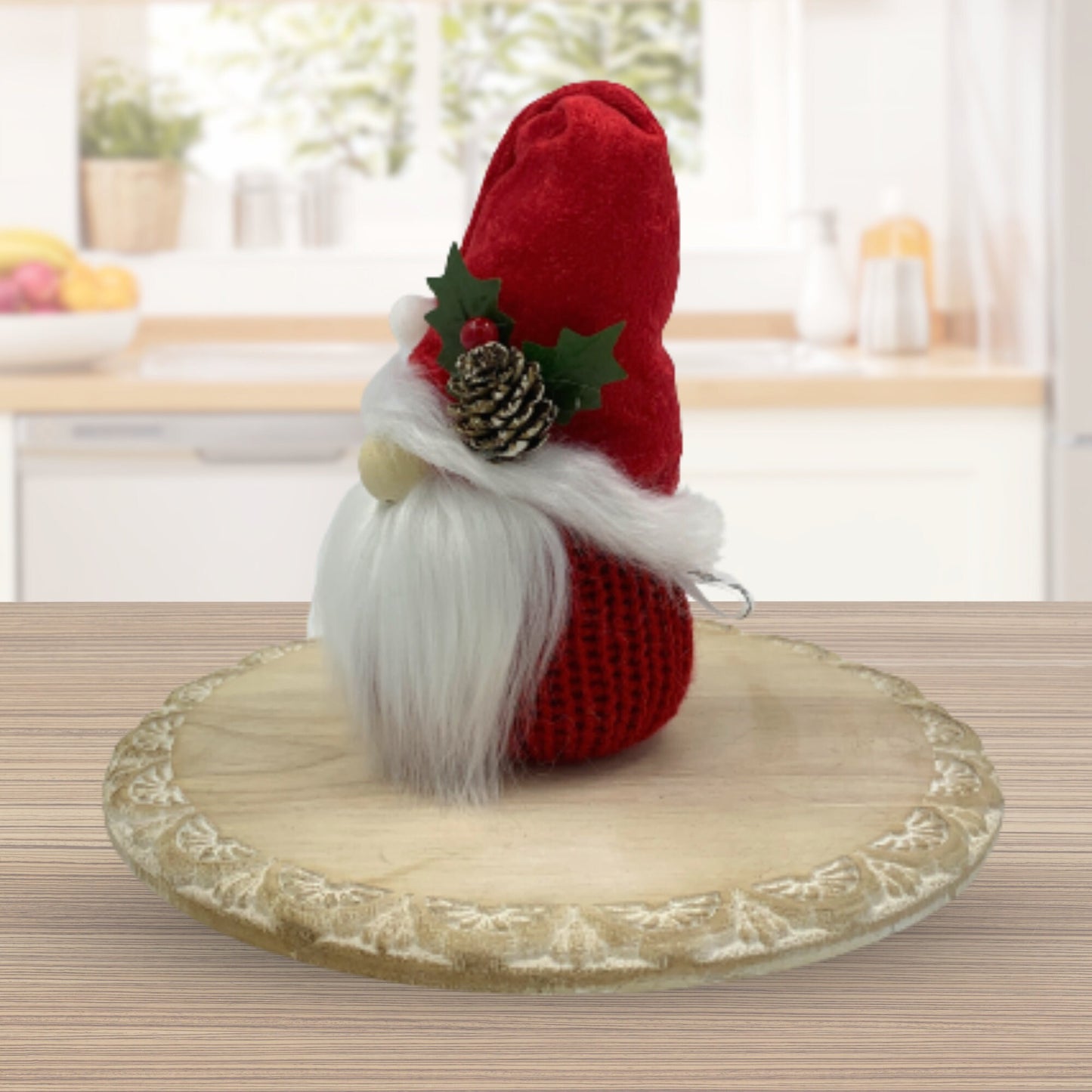 Santa Claus Gnome / Christmas Tiered Tray Decor / Winter Gnome Decorations