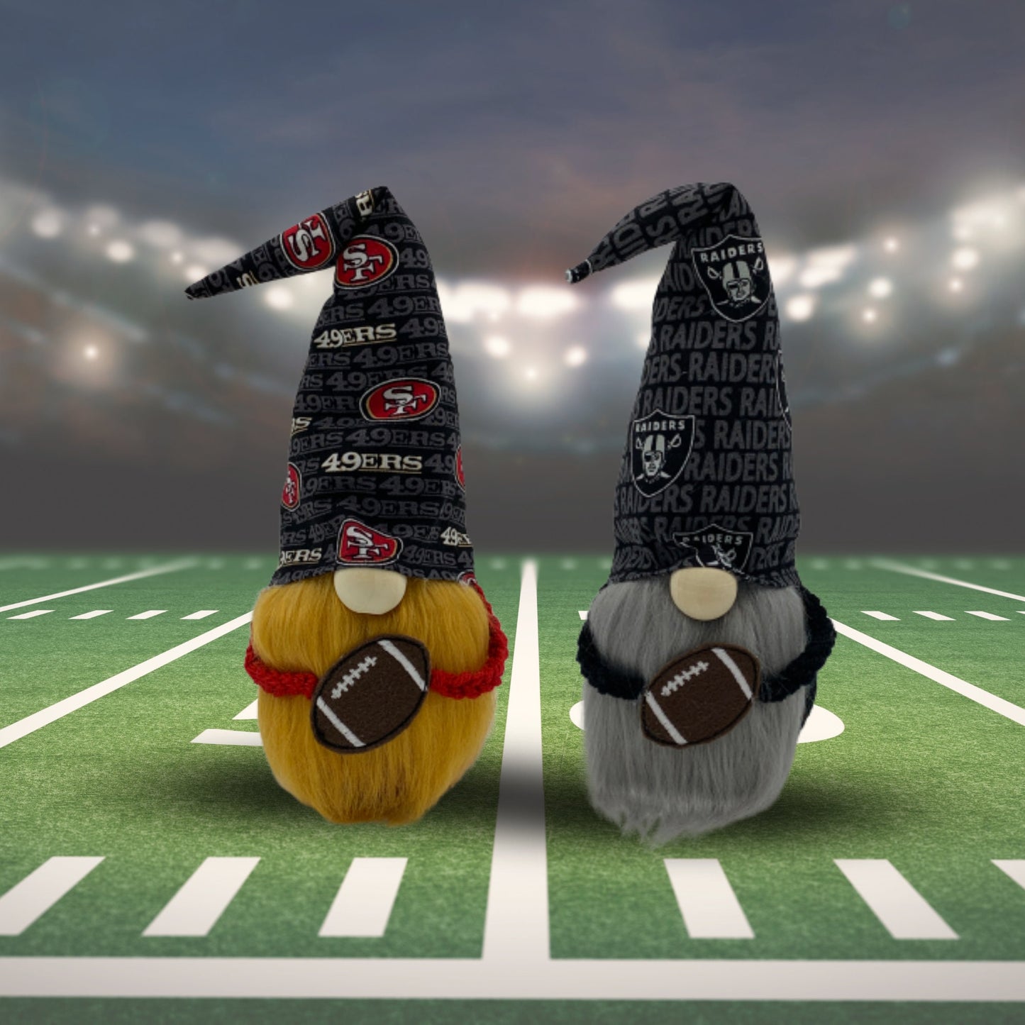 Football Season Gnome / Touchdown Tiered Tray Decor / Fall Gnome Decorations
