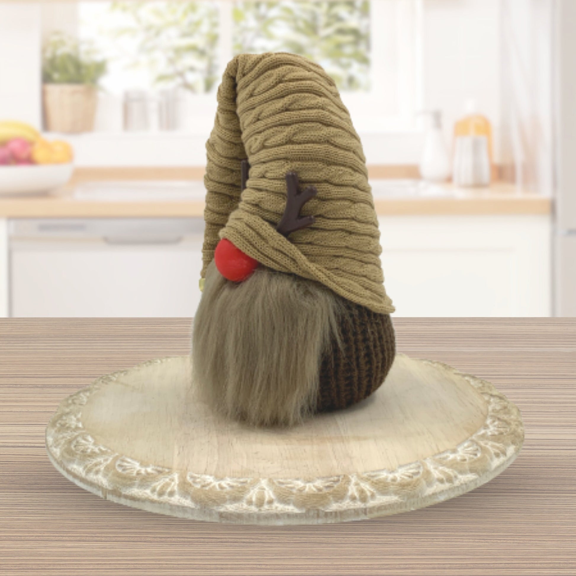 Reindeer Gnome / Holiday Season Tiered Tray Decor / Christmas Table Decorations