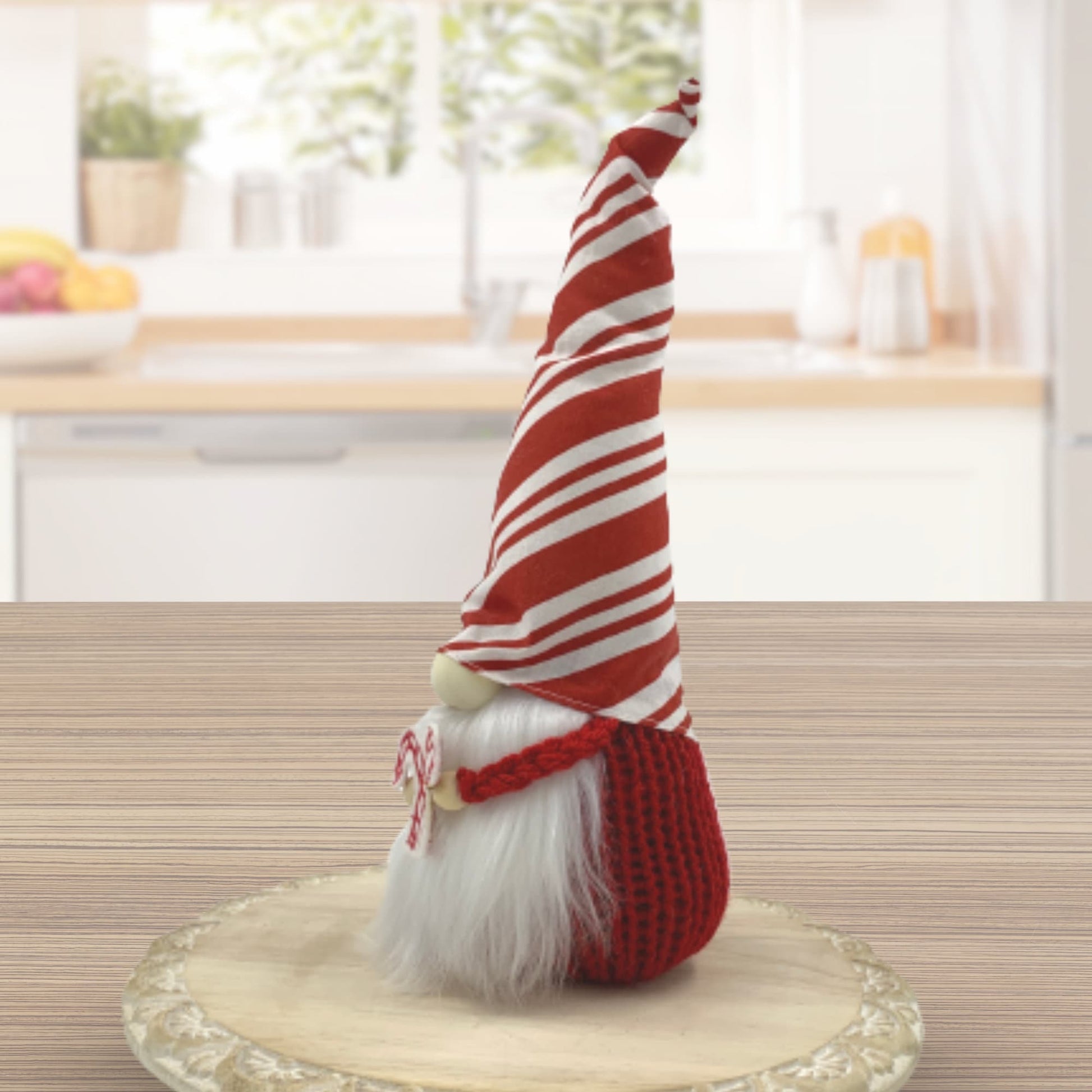Candy Cane Gnome / Holiday Tiered Tray Decor / Christmas Gnome Decorations