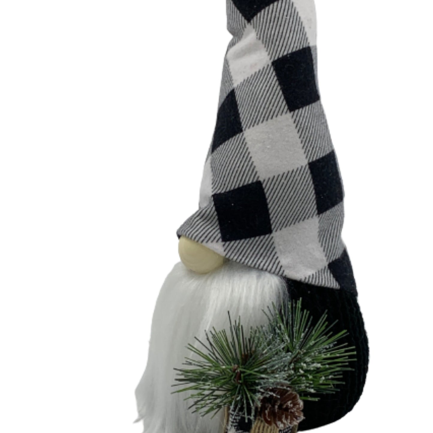 Black & White Buffalo Plaid Christmas Gnome / Holiday Tiered Tray Decor / Winter Gnome Decorations