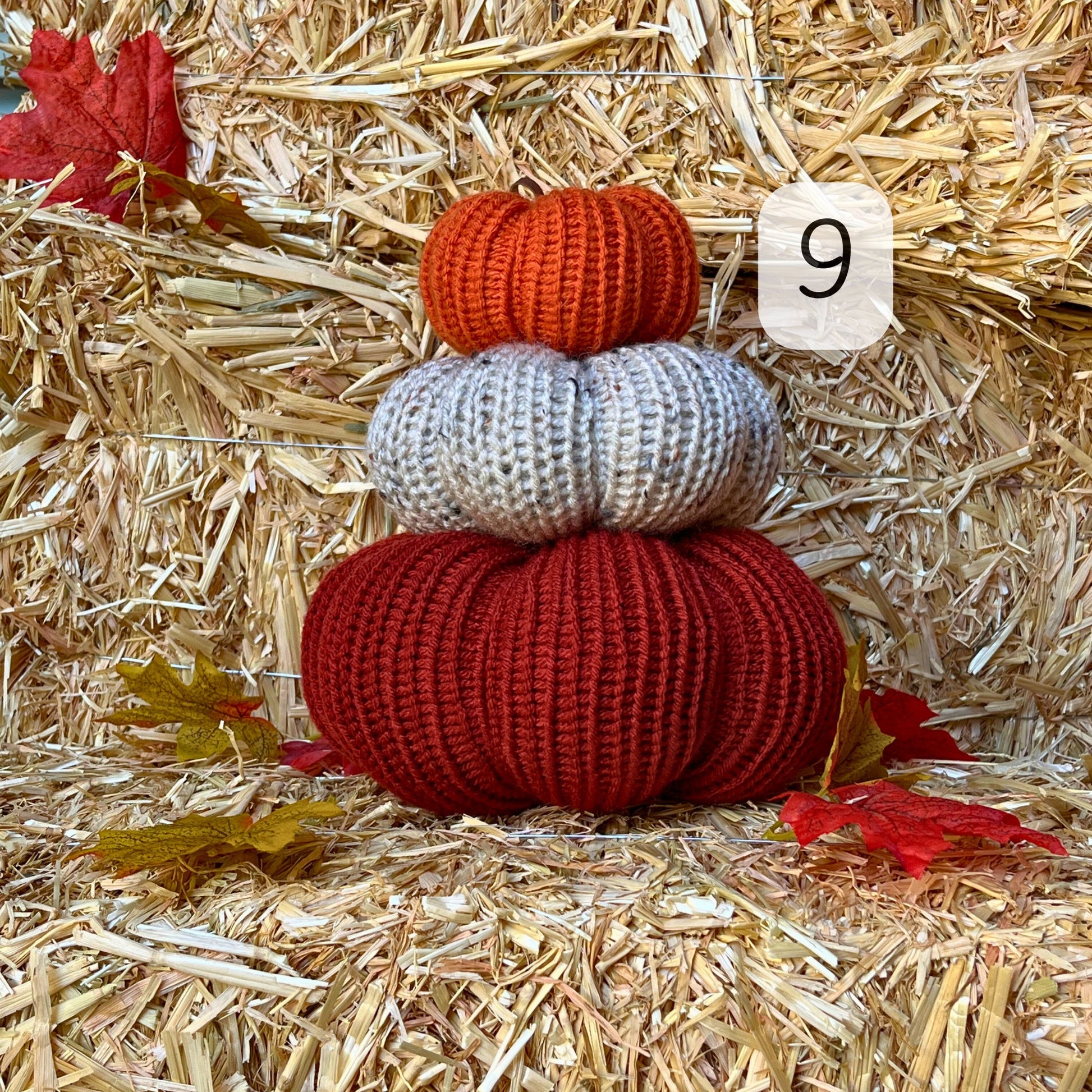 Fall Pumpkins / Rusty Red Autumn Tiered Tray Decor / Rustic Farmhouse Decorations