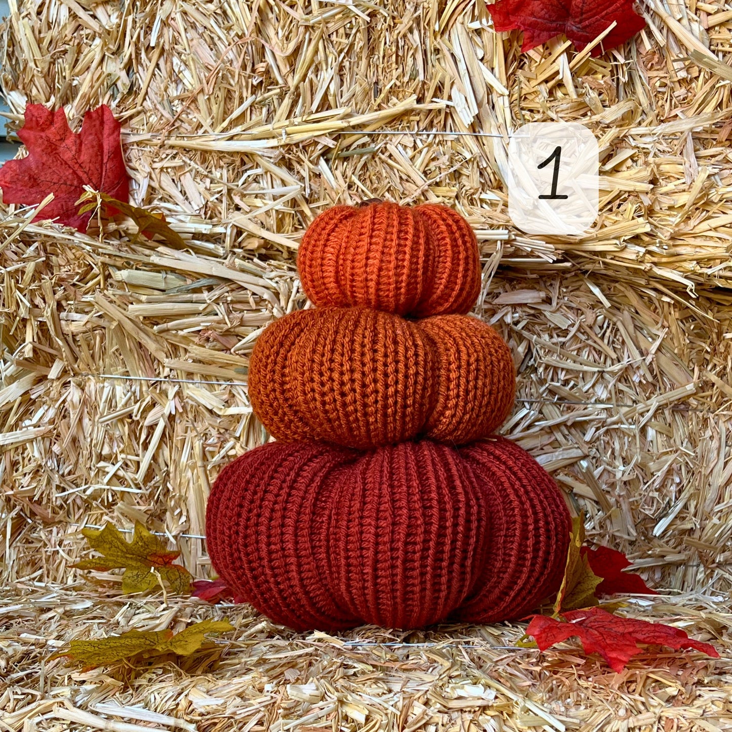 Fall Pumpkins / Rusty Red Autumn Tiered Tray Decor / Rustic Farmhouse Decorations