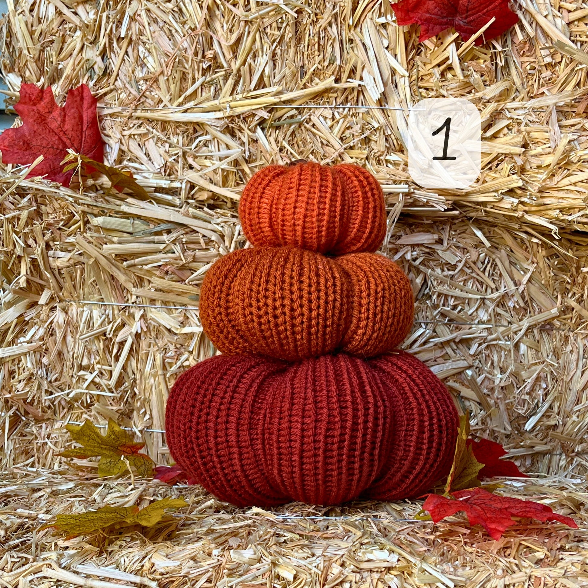 Fall Pumpkins / Rusty Red Autumn Tiered Tray Decor / Rustic Farmhouse Decorations