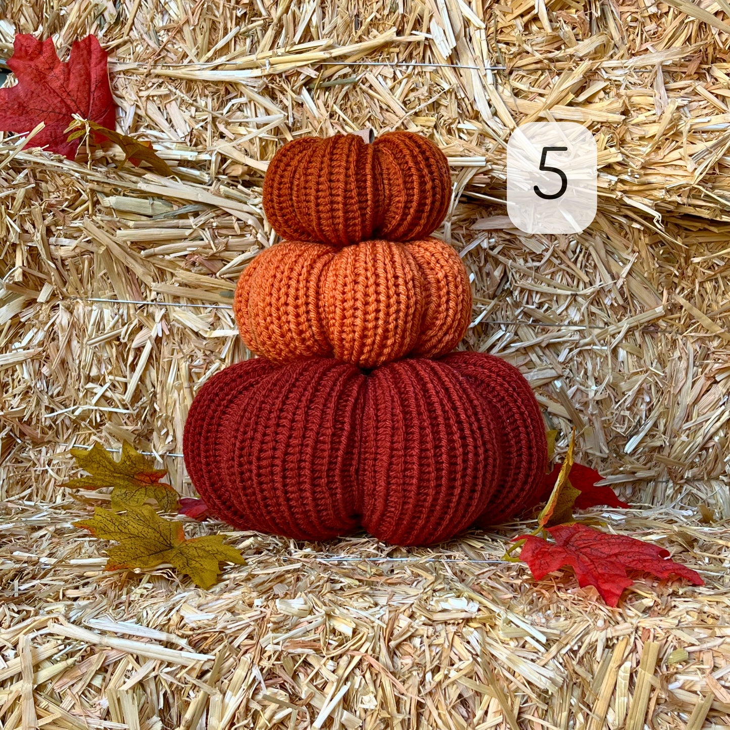 Fall Pumpkins / Rusty Red Autumn Tiered Tray Decor / Rustic Farmhouse Decorations